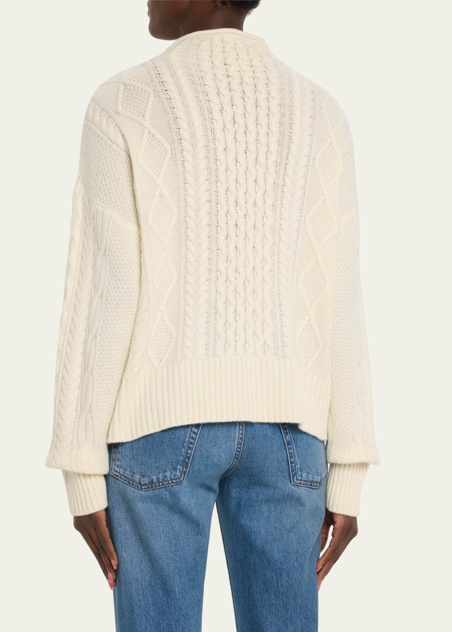 Kule The Cable Lucca Wool and Cashmere Sweater - Bergdorf Goodman