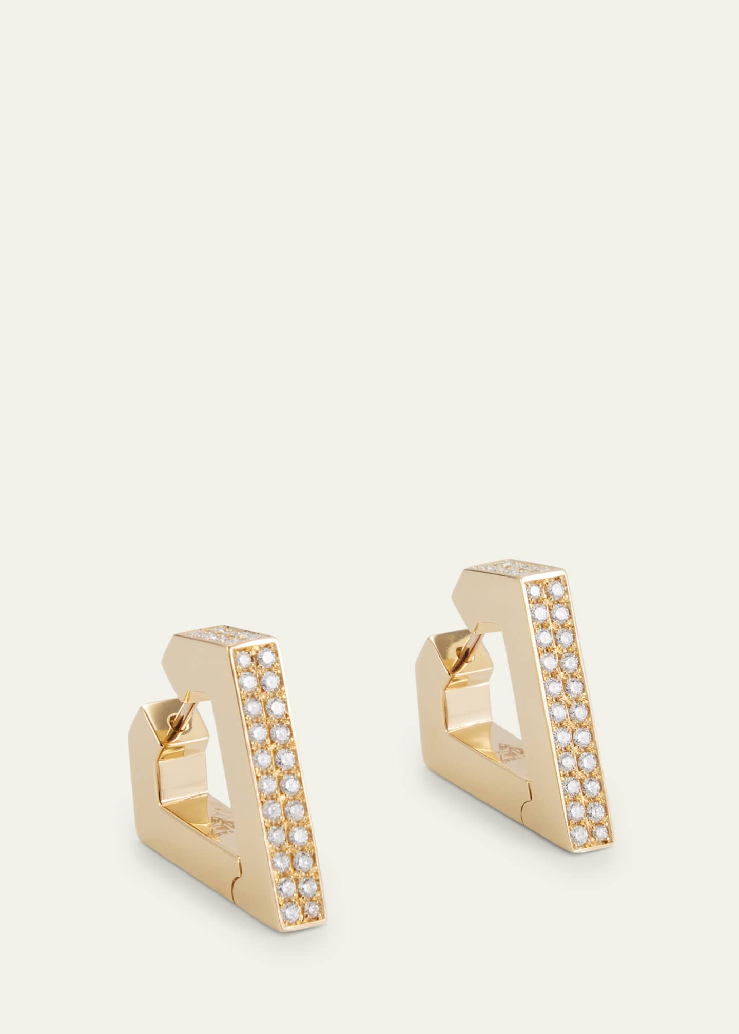18k Yellow Gold Maxi Brute Diamanti Earrings