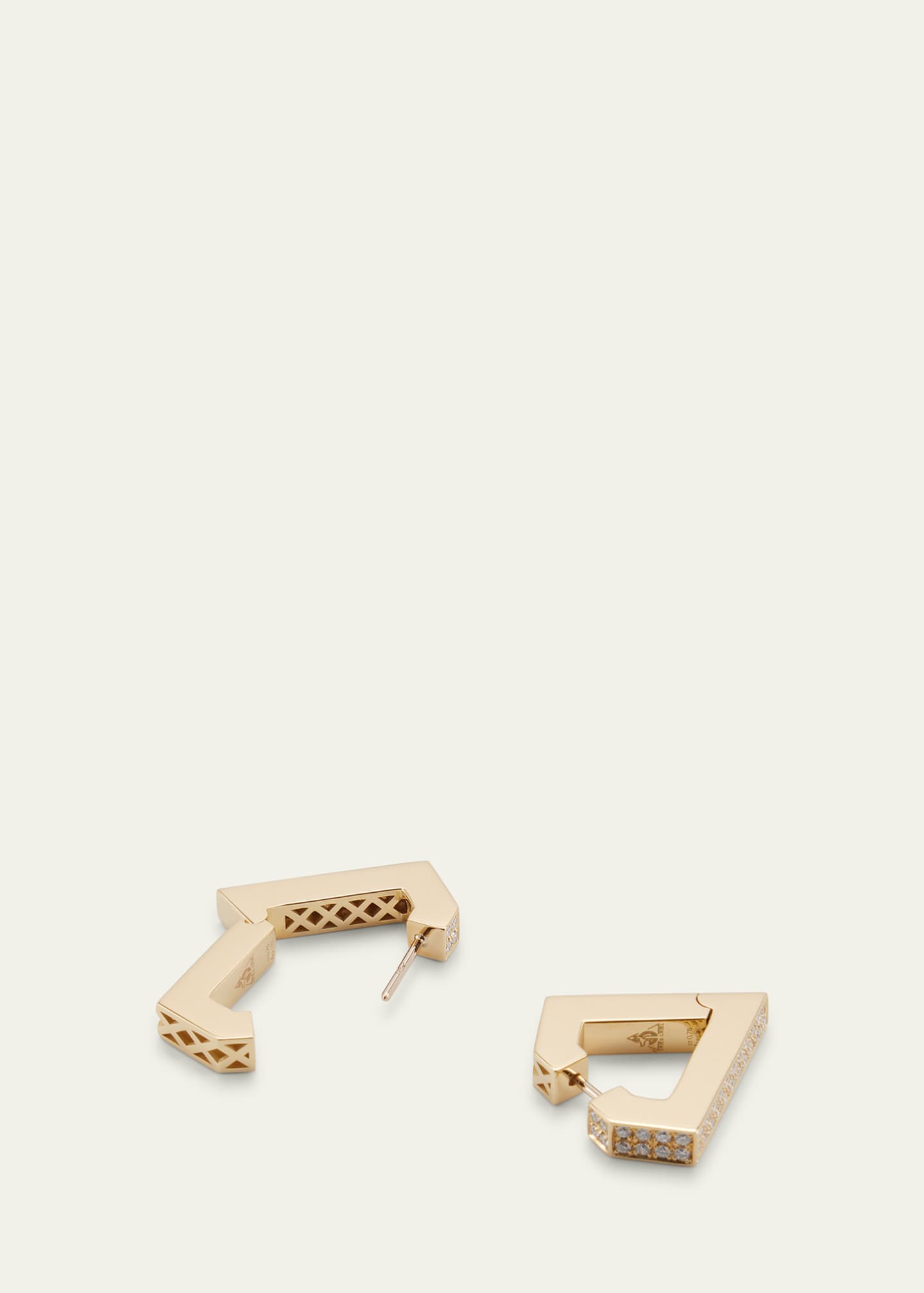 18k Yellow Gold Maxi Brute Diamanti Earrings