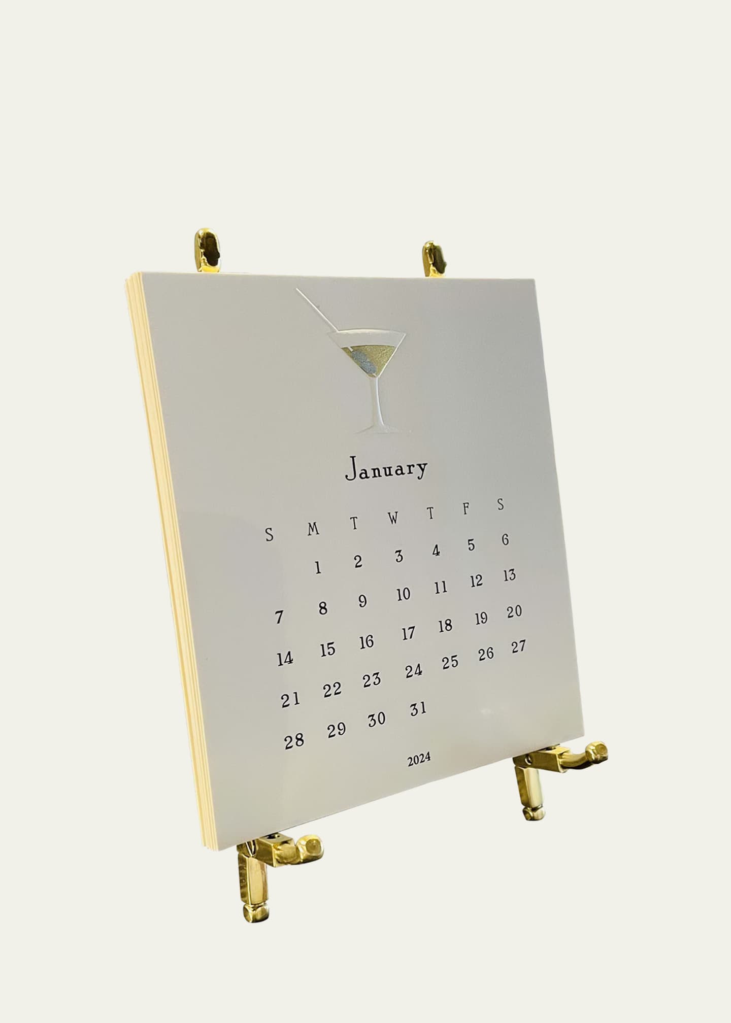 Martin Frampton Martini 2024 Calendar with Gold Easel Bergdorf Goodman