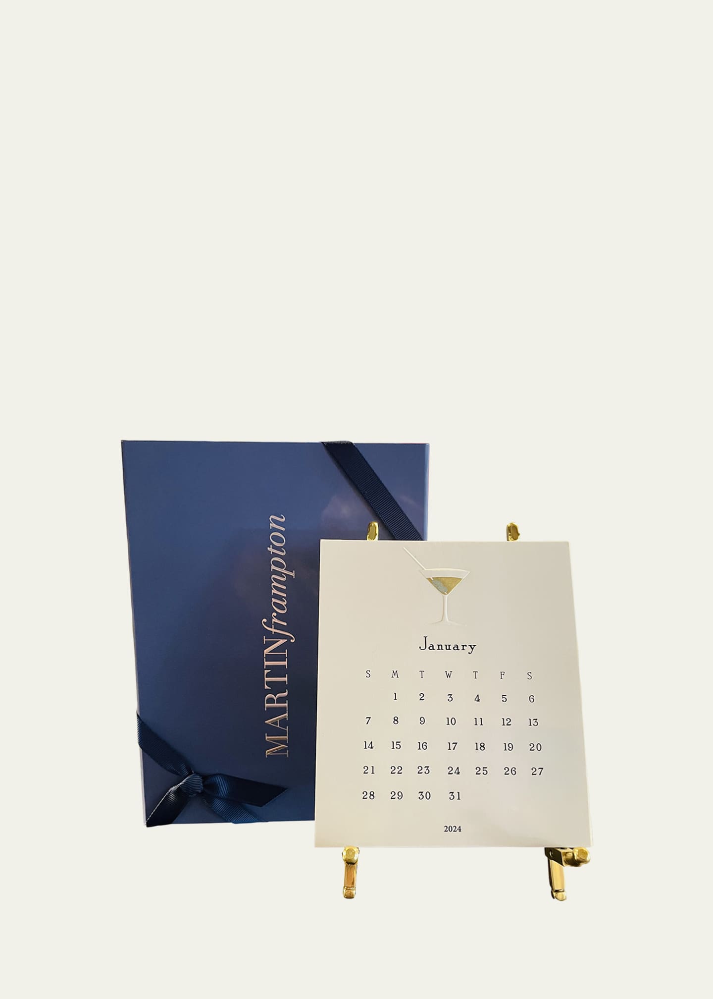 Martin Frampton Martini 2024 Calendar with Gold Easel Bergdorf Goodman