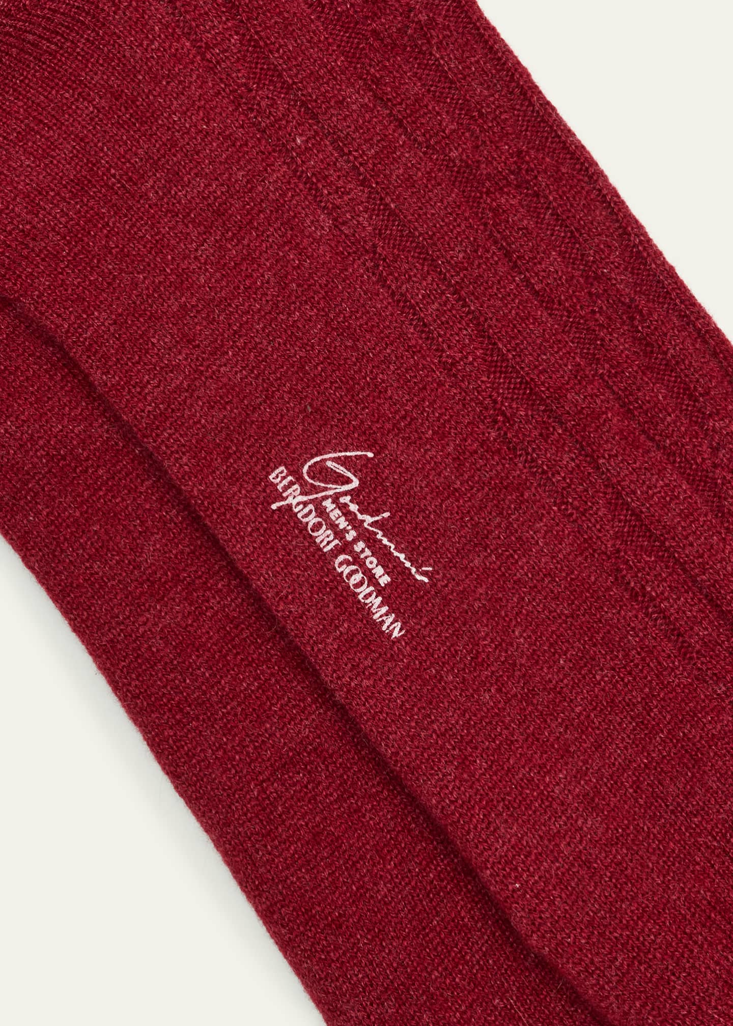 Bresciani Men's Cashmere Cable Knit Mid-Calf Socks Image 3 of 3