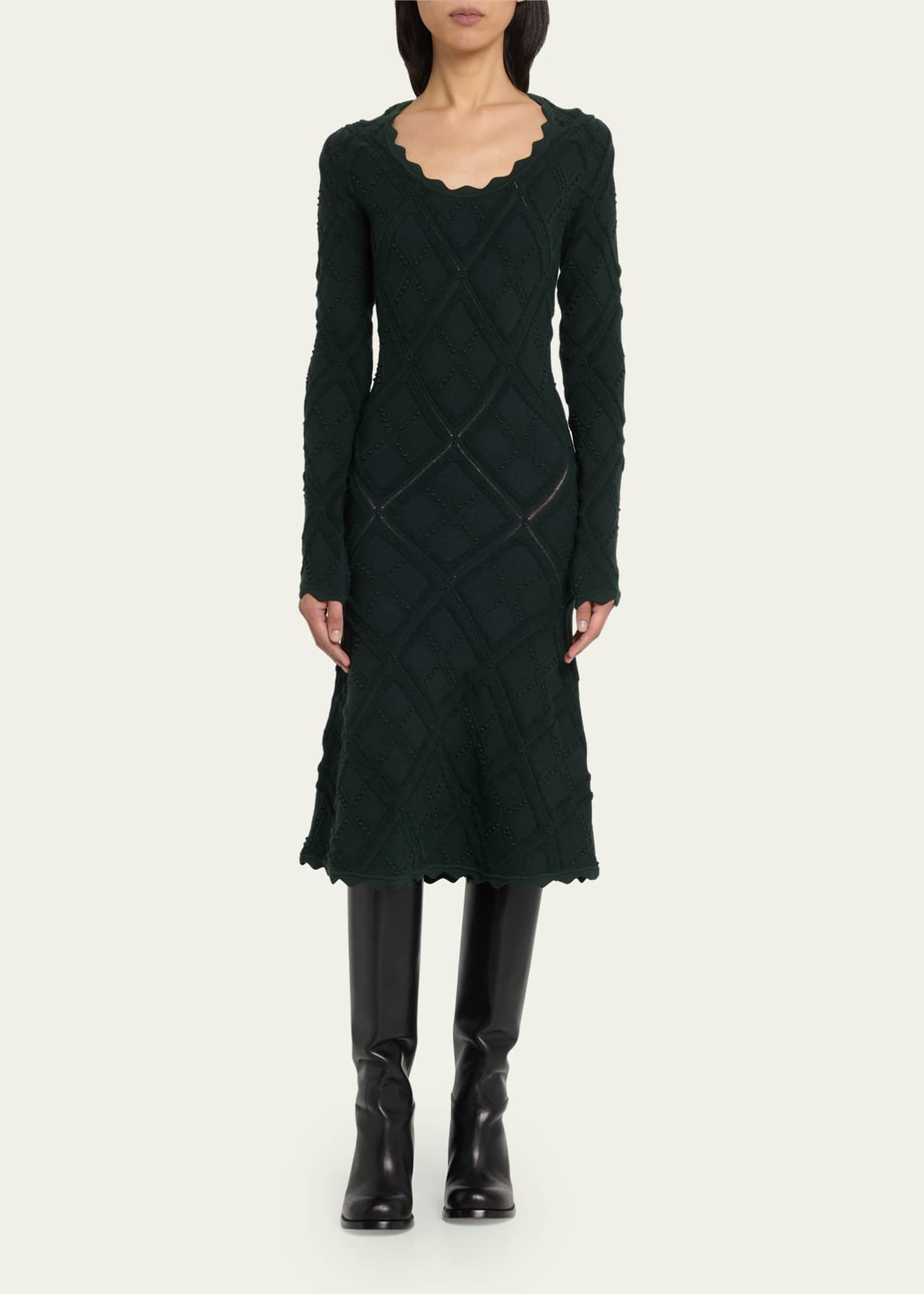 Burberry wool knit dress shop