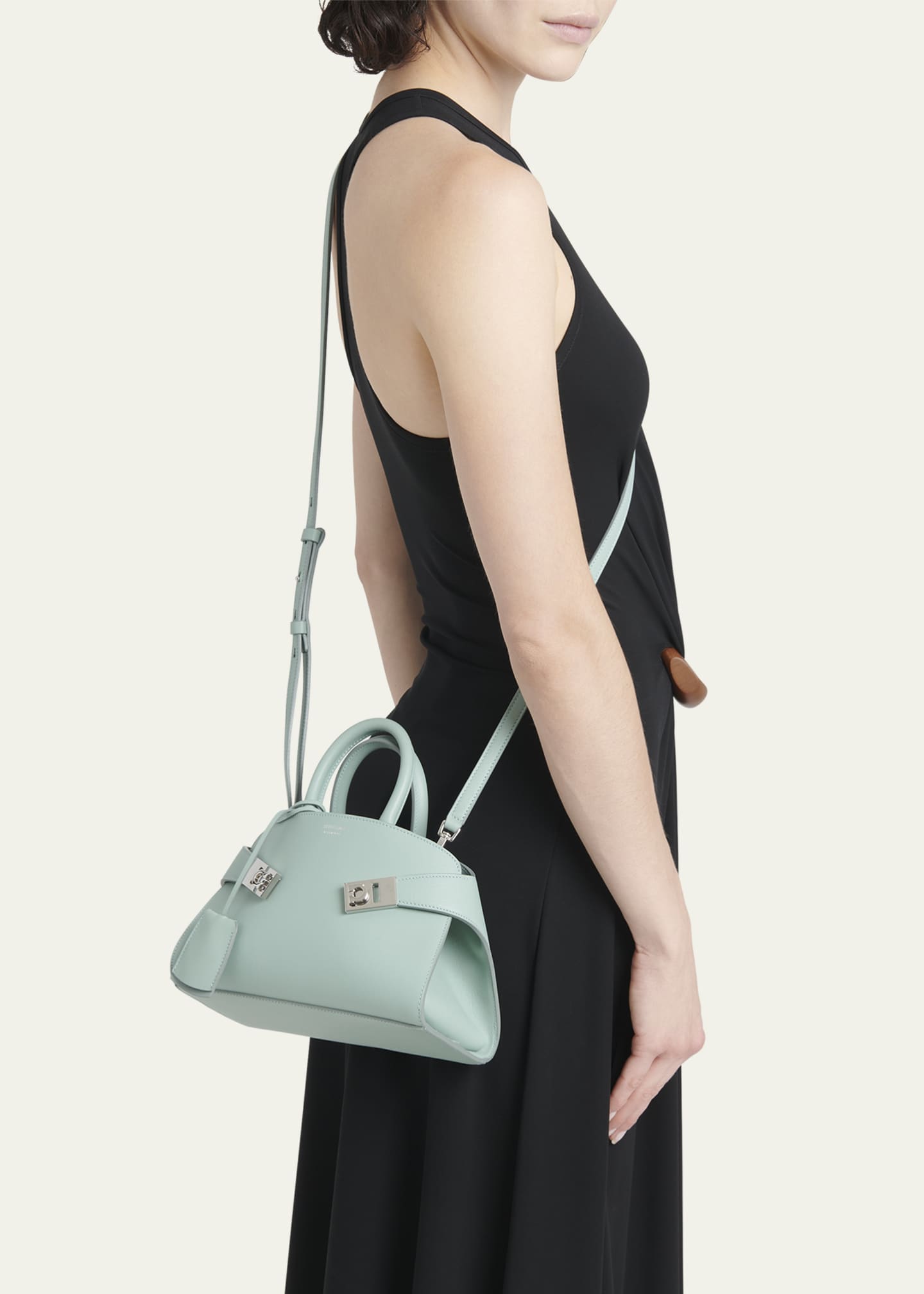 Gancini top handle bag small clearance