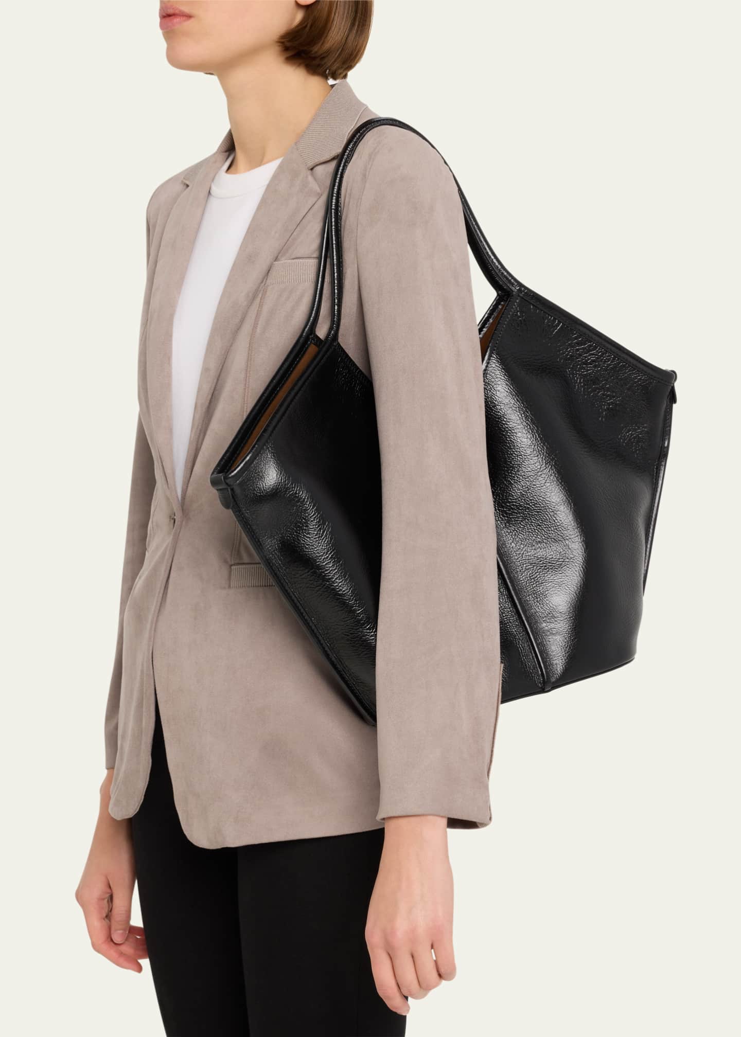 HEREU Calella Distressed Leather Tote Bag