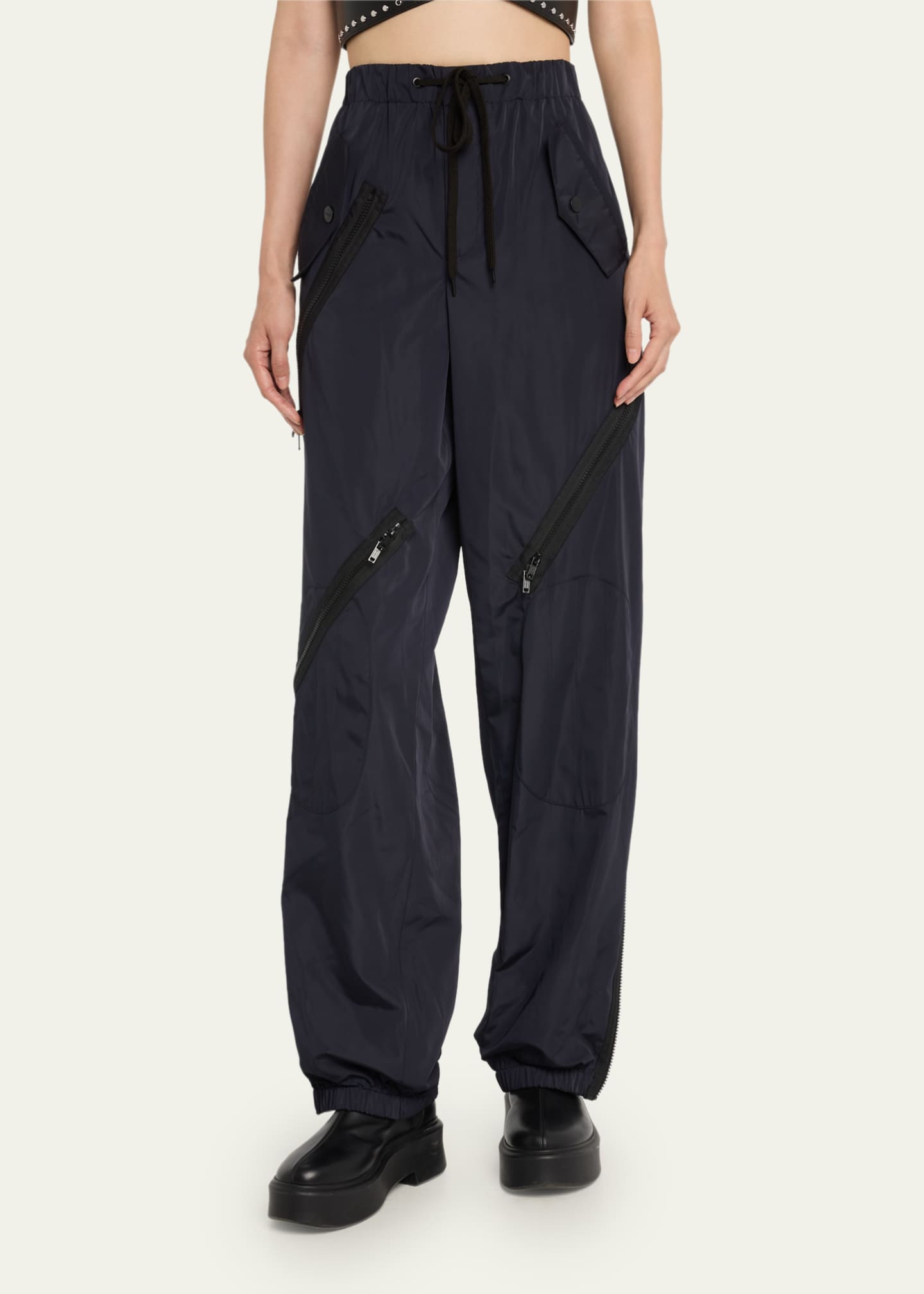Monse Multi Zipper Drawstring Cargo Pants - Bergdorf Goodman