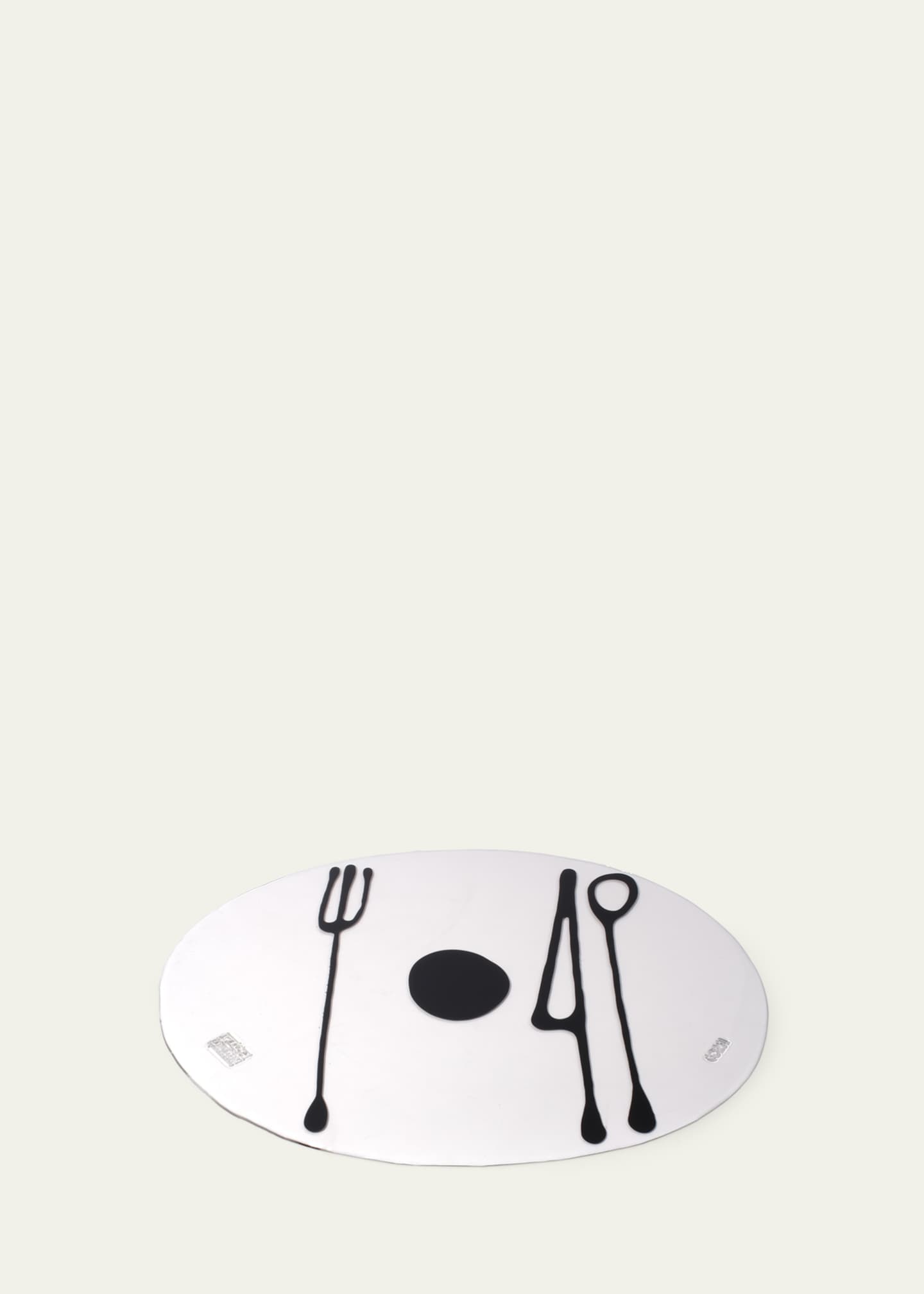 CORSI Transparent and Black Table Mate Placemat Bergdorf Goodman