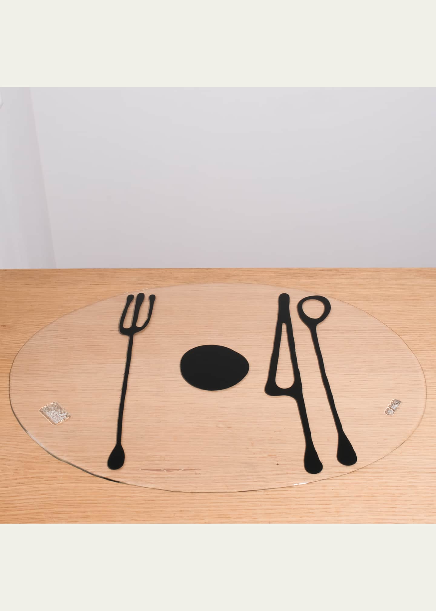 CORSI Transparent and Black Table Mate Placemat Bergdorf Goodman