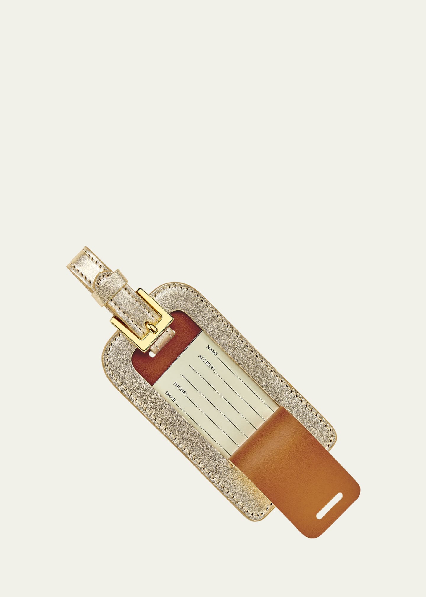 Bergdorf Goodman Leather Luggage Tag Image 3 of 3