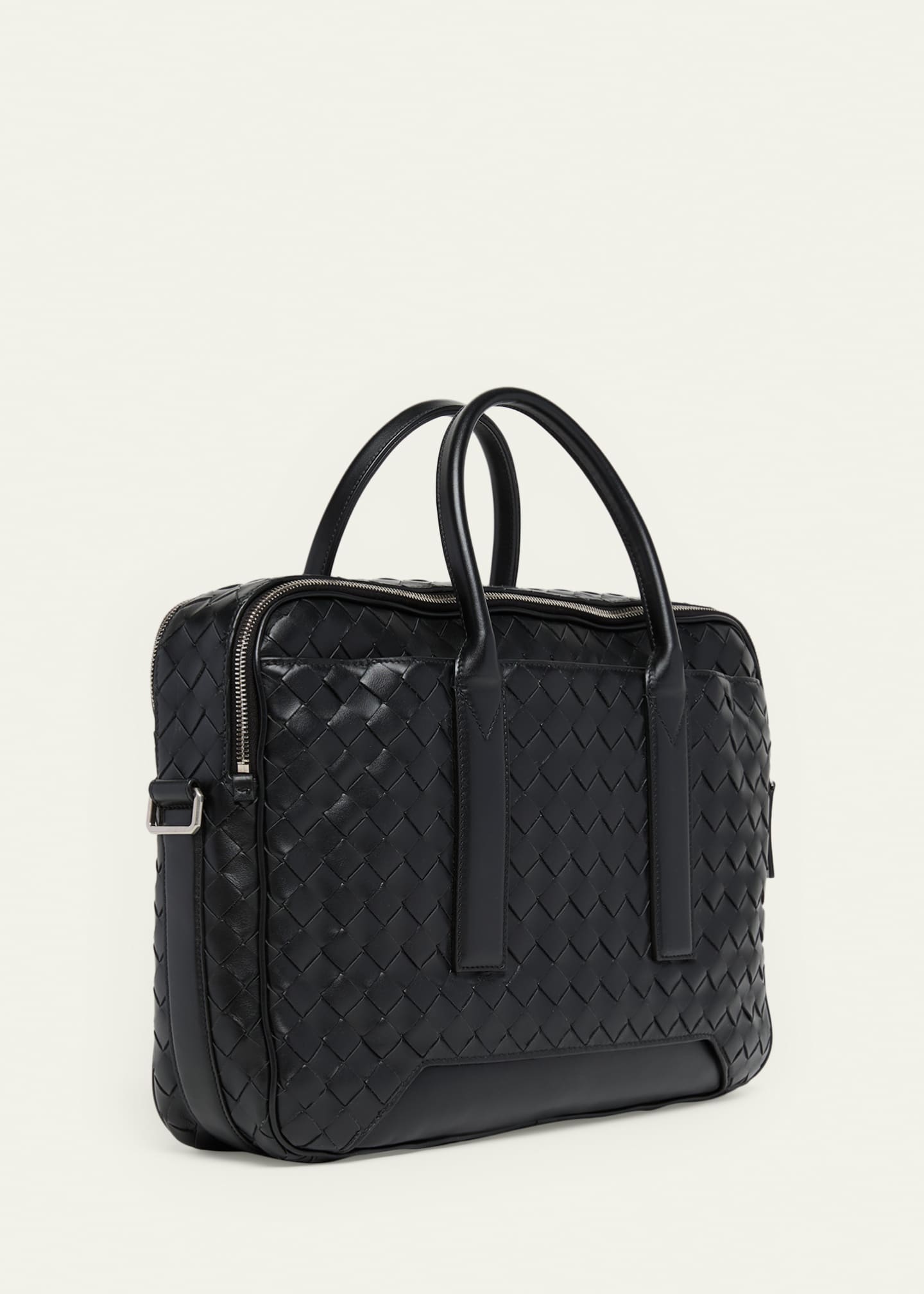 Bottega Veneta Men's Getaway Intrecciato Large Briefcase