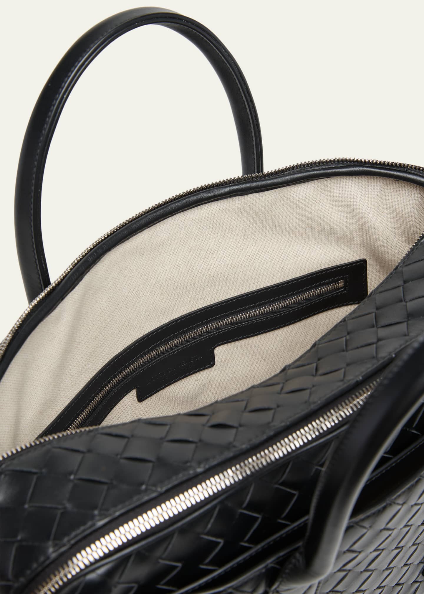 Bottega Veneta Men's Getaway Intrecciato Large Briefcase