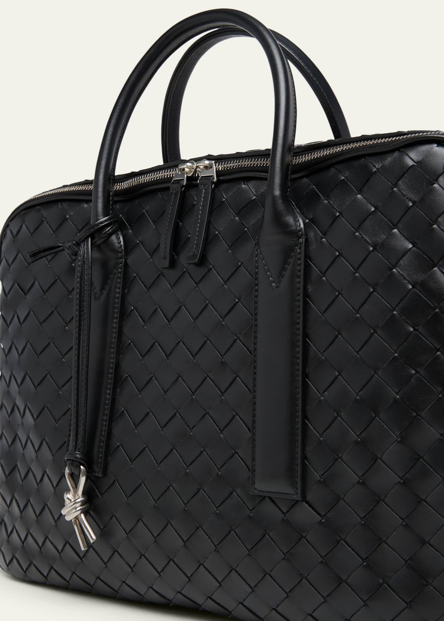 Bottega Veneta Men's Getaway Intrecciato Large Briefcase