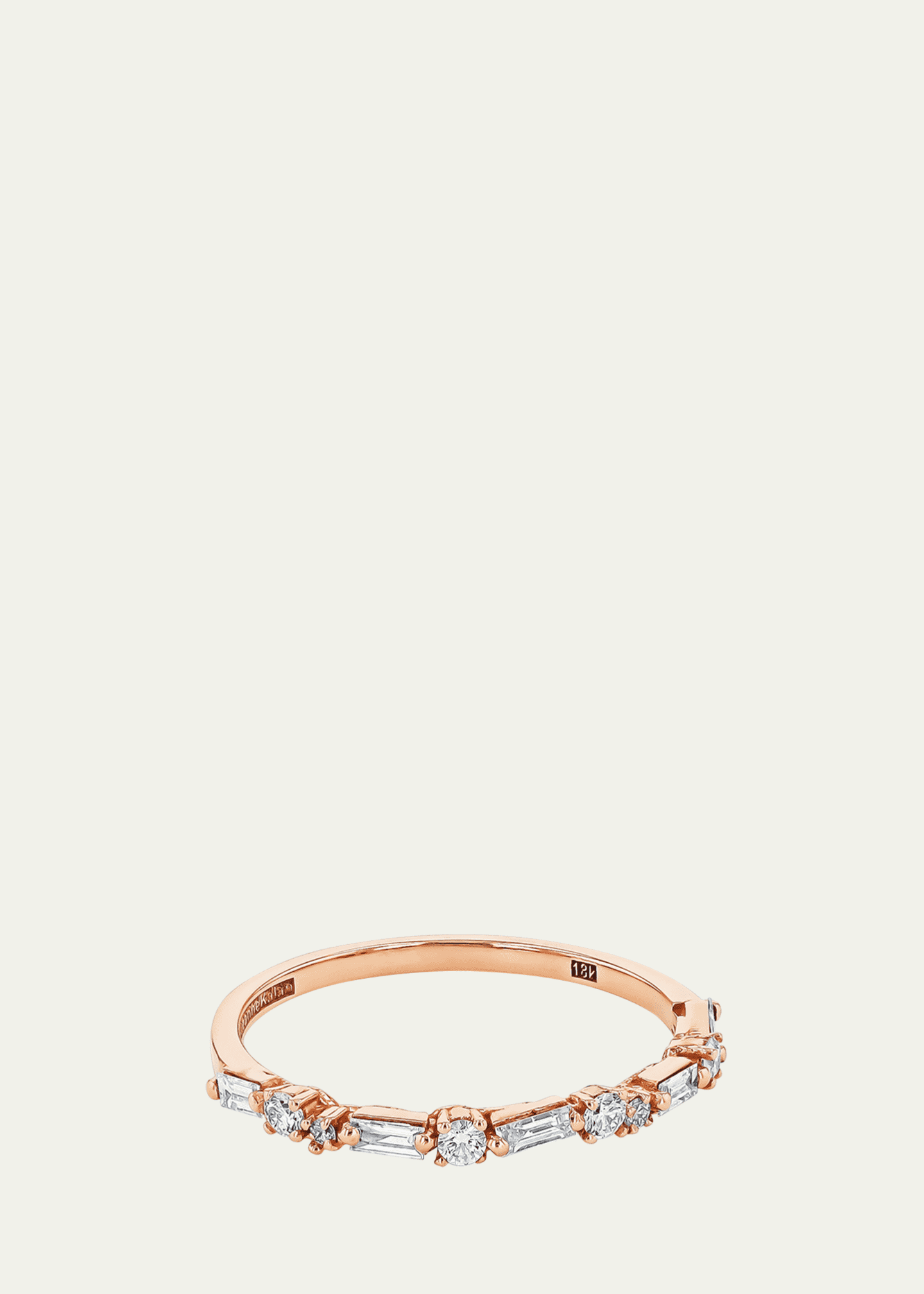 Suzanne Kalan Thin Mix Diamond Half Band Ring, Size 6.5 Image 1 of 2