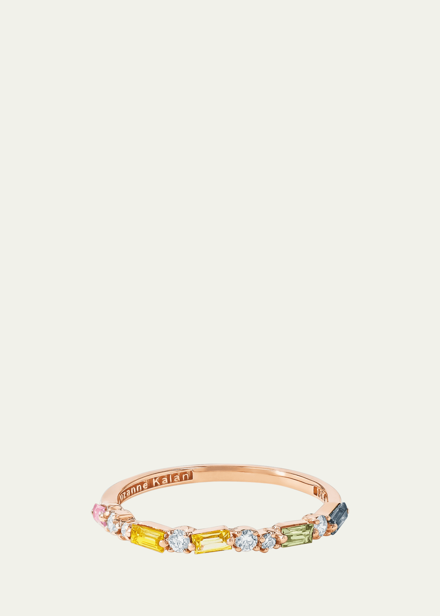 Suzanne Kalan Thin Mix Pastel Sapphire Half Band, Size 8