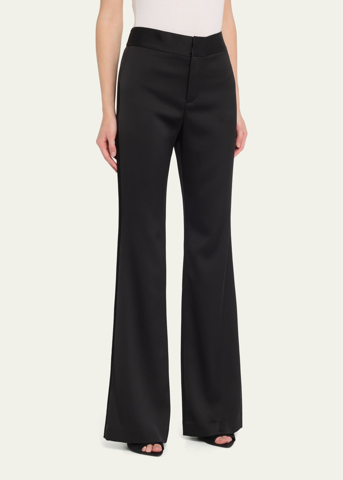 Alice + Olivia Deanna High-Rise Side-Stripe Bootcut Pants - Bergdorf ...