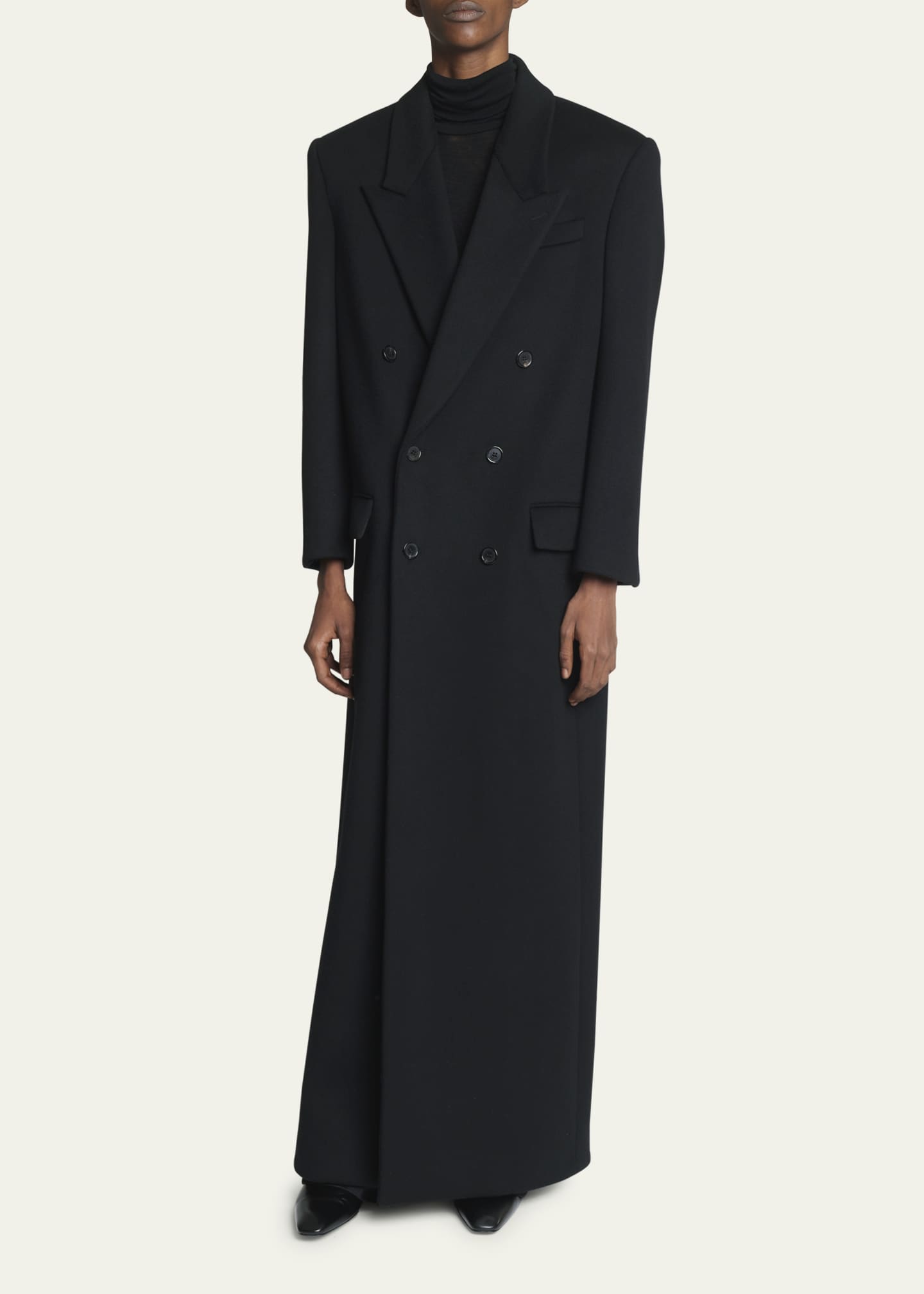 Saint laurent wool hotsell coat