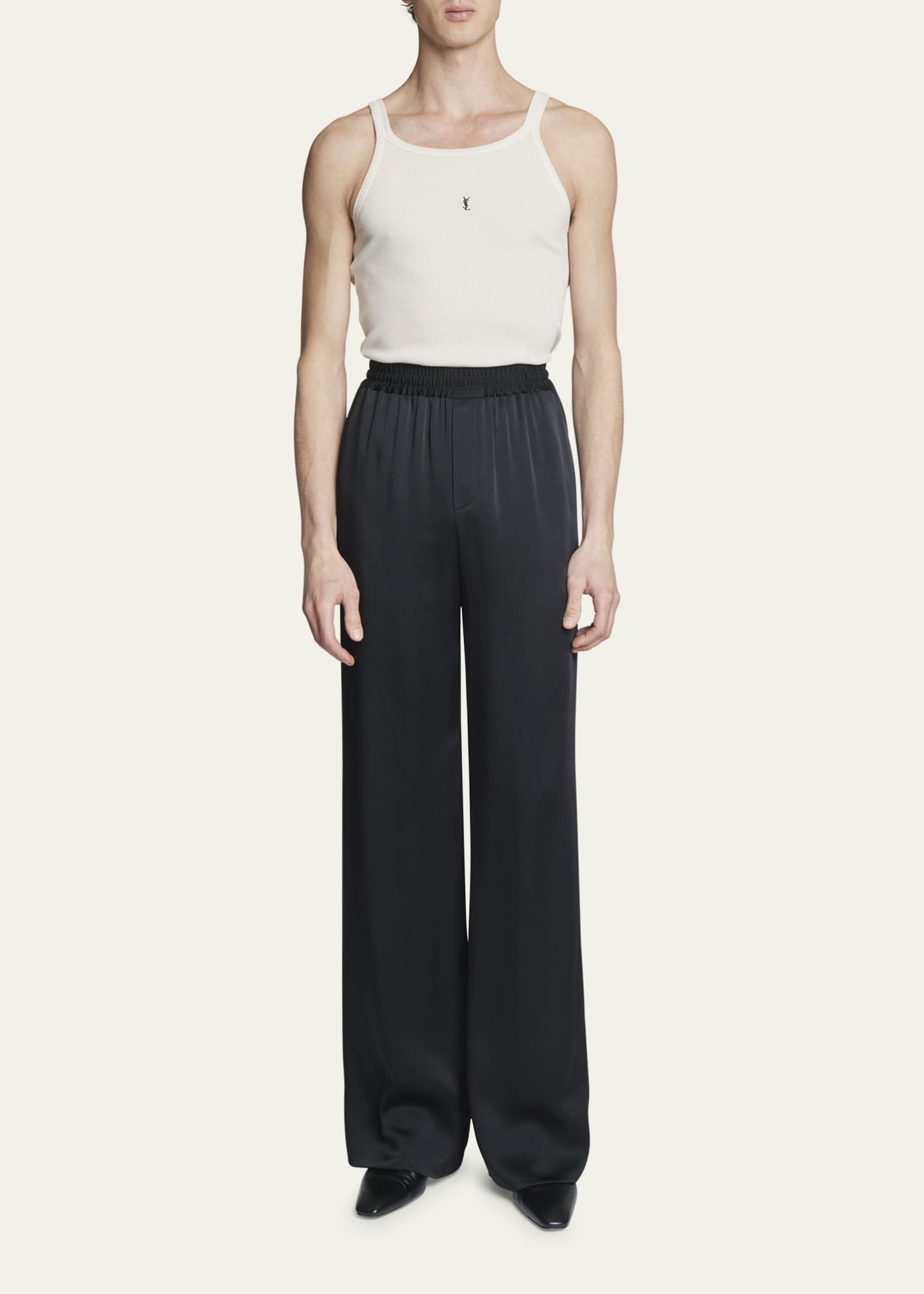 00s イヴサンローラン リヴゴーシュ タンクトップ Mサイズ メンズ Saint Laurent Men's Jersey Fine Rib Tank Top - Bergdorf Goodman
