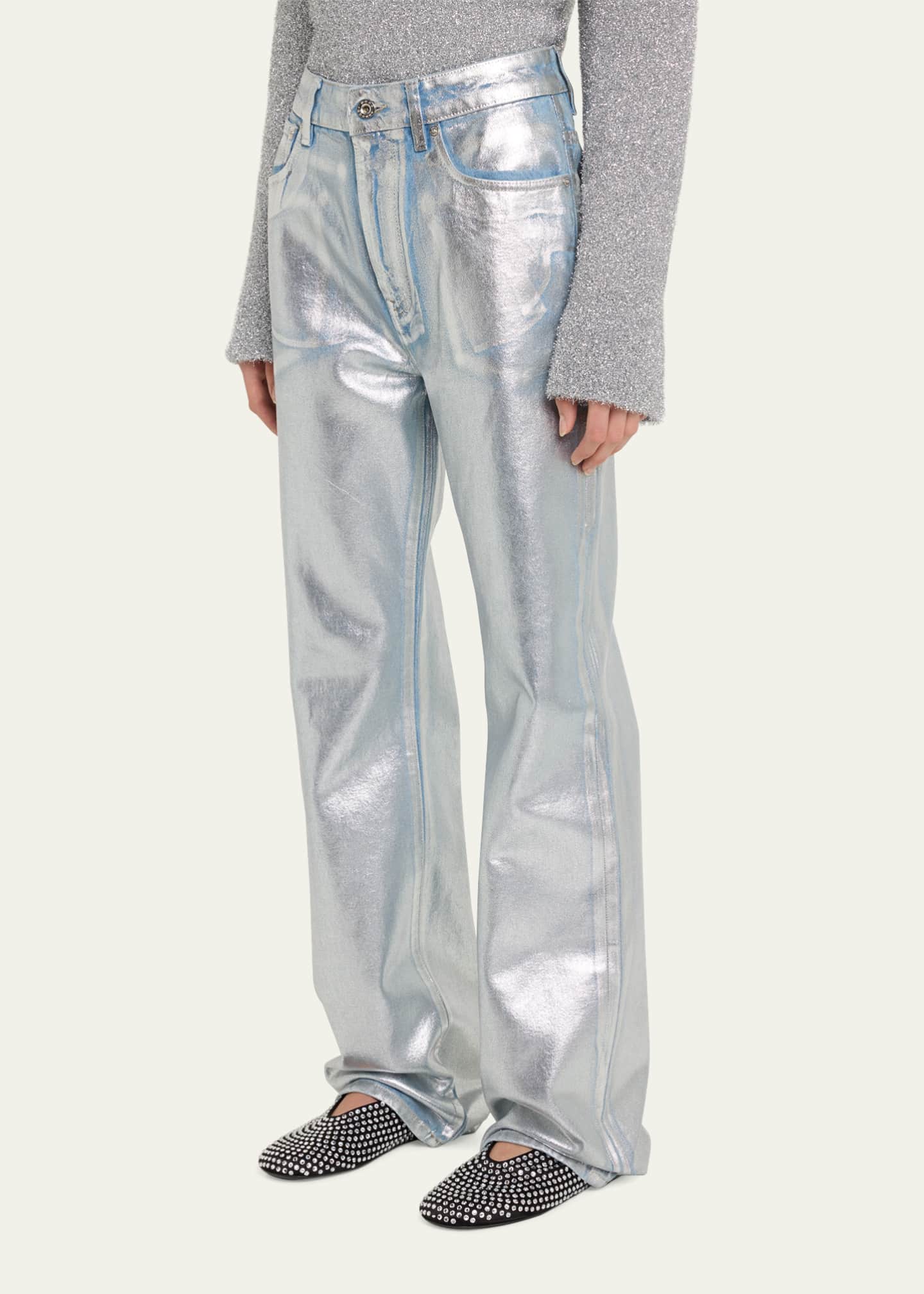 Metallic 2025 coated jeans