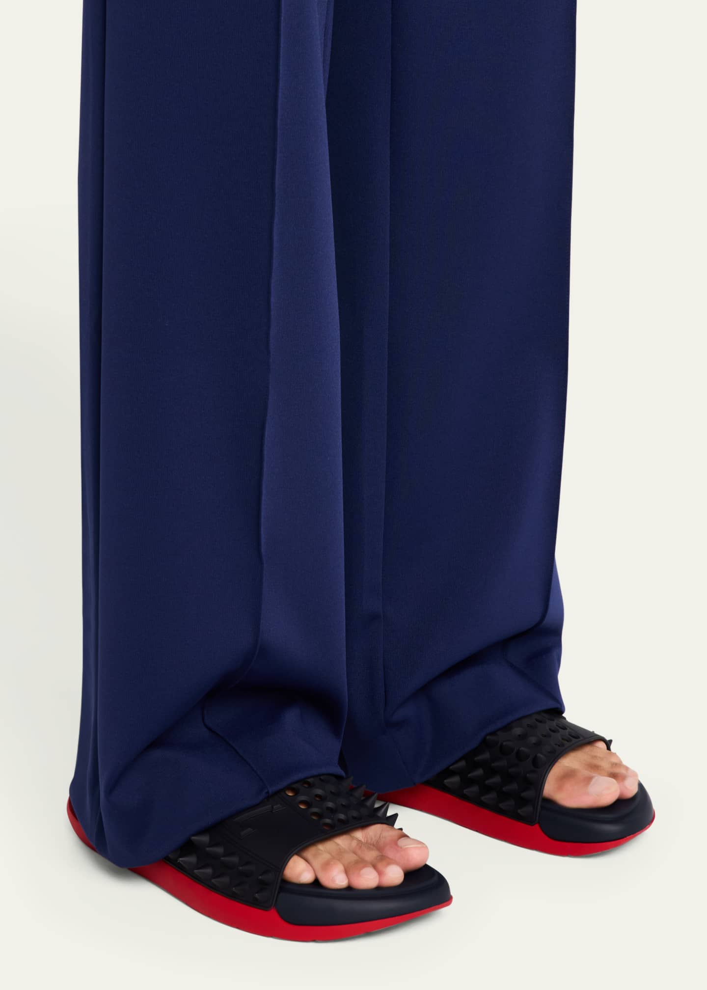 Christian Louboutin Men's Take It Easy Rubber Slide Sandals Image 2 of 6