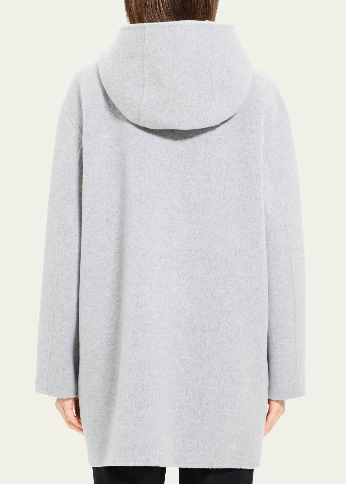 Doubleface Wool Cashmere Hooded Coat