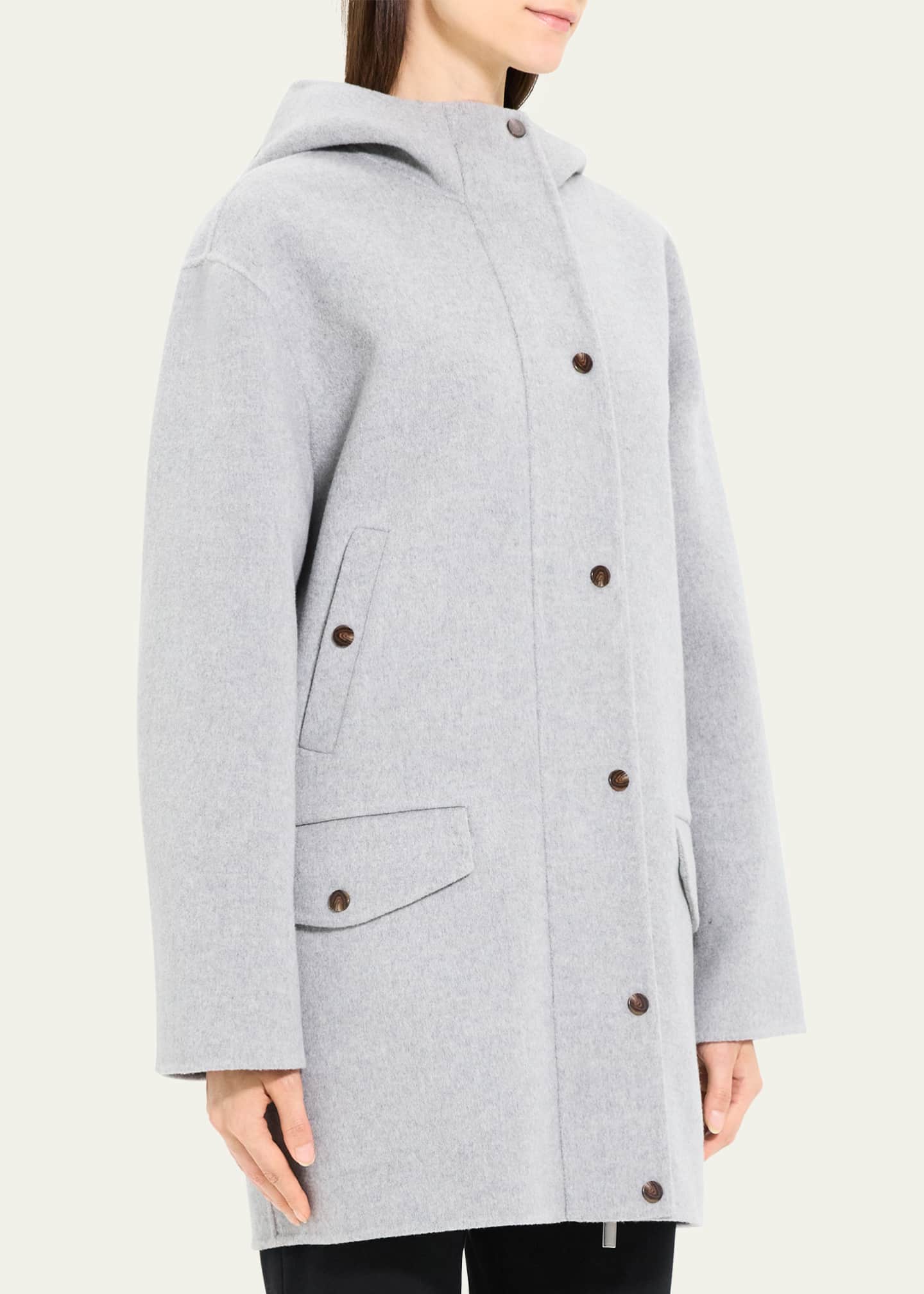 Theory New Divide Wool Cashmere Double-Face Hooded Parka - Bergdorf Goodman