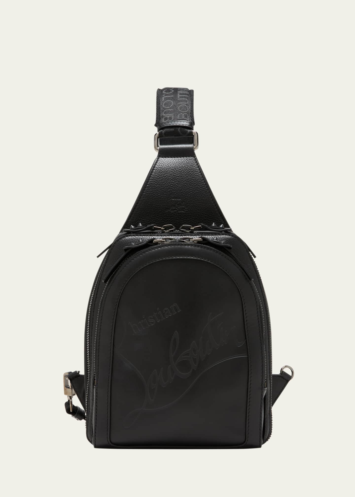 Christian Louboutin Men s Loubifunk Leather Sling Crossbody Bag