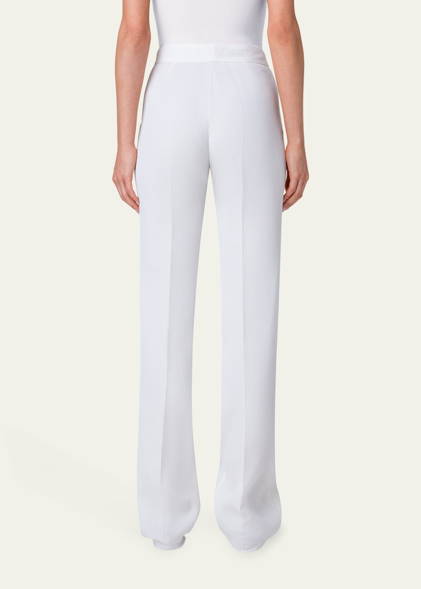 Akris Carl Structured Silk-Blend Trousers Image 3 of 5