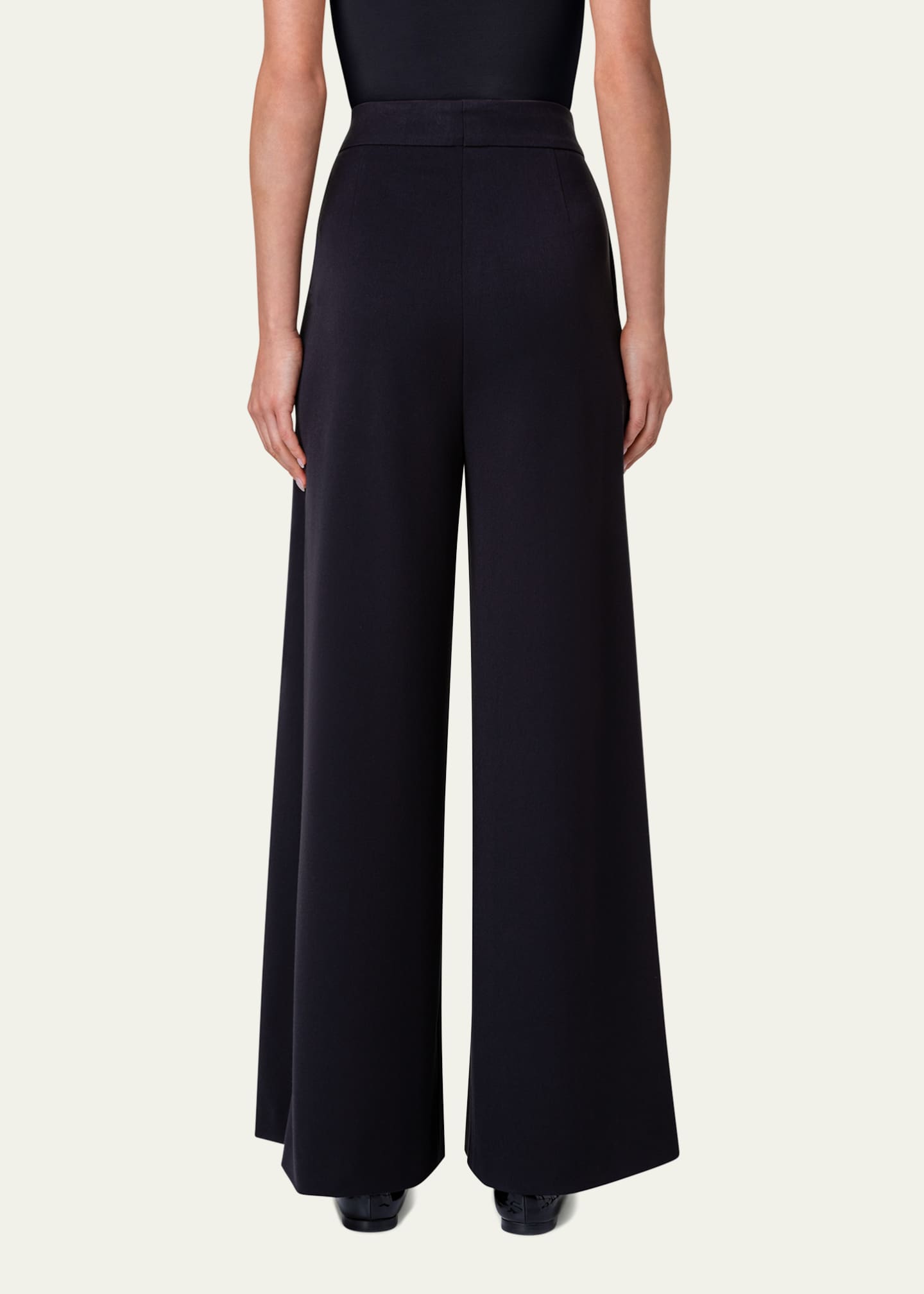 Akris Miyuki Pleated Wide-Leg Trousers Image 3 of 5