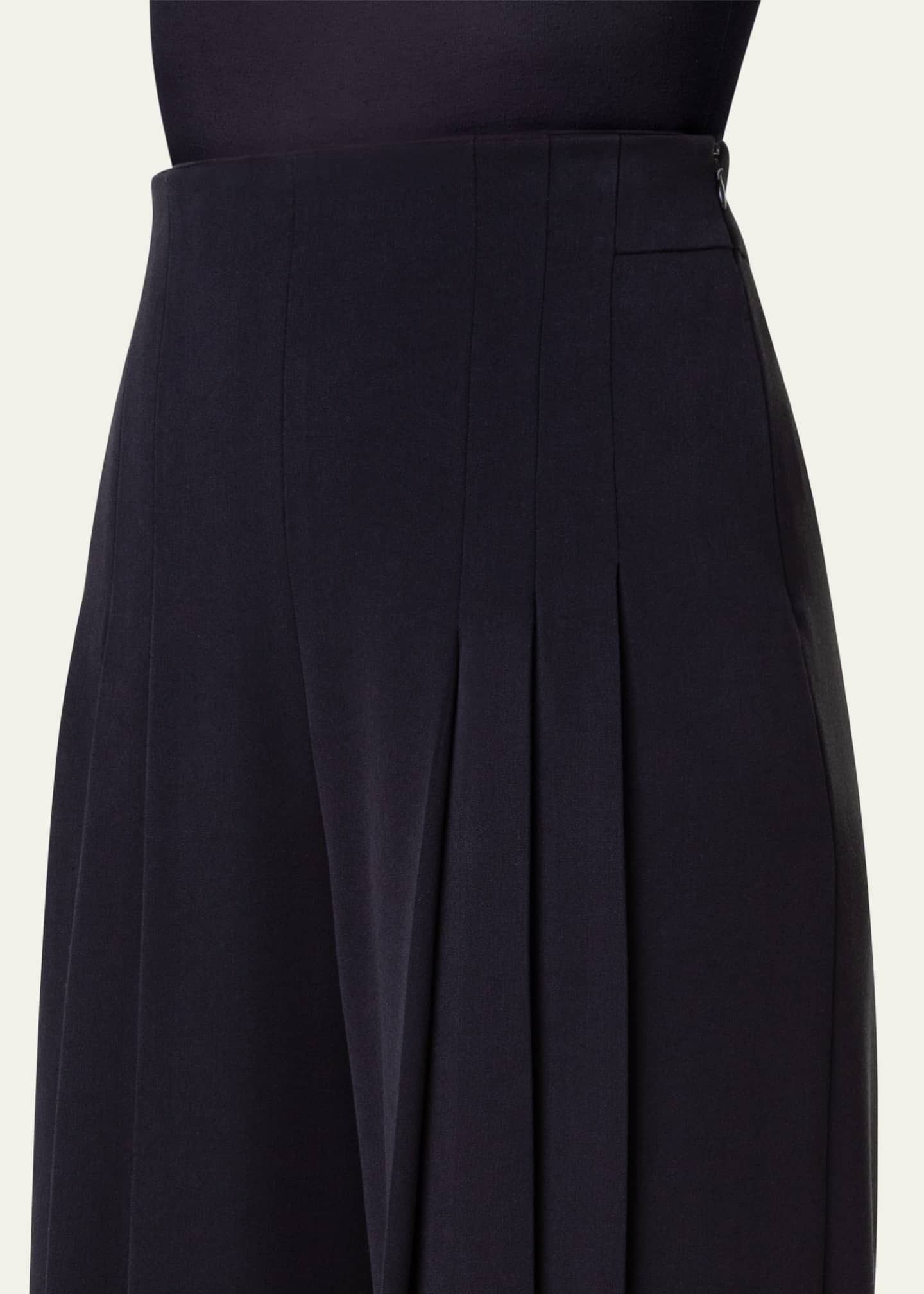 Akris Miyuki Pleated Wide-Leg Trousers Image 5 of 5