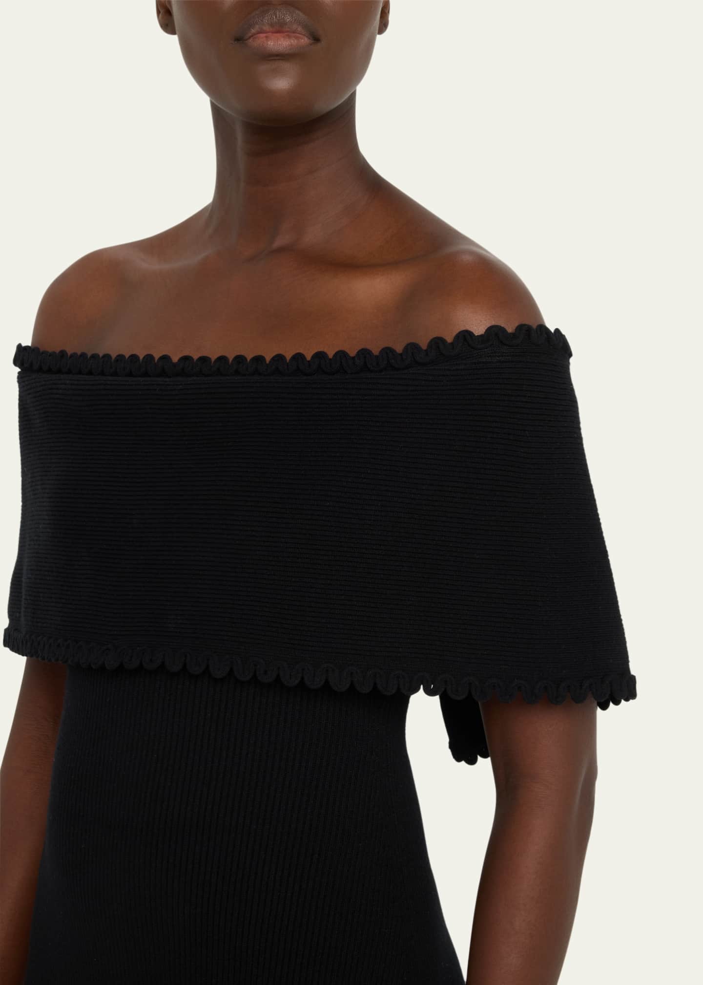 Scalloped tube cheap midi dress
