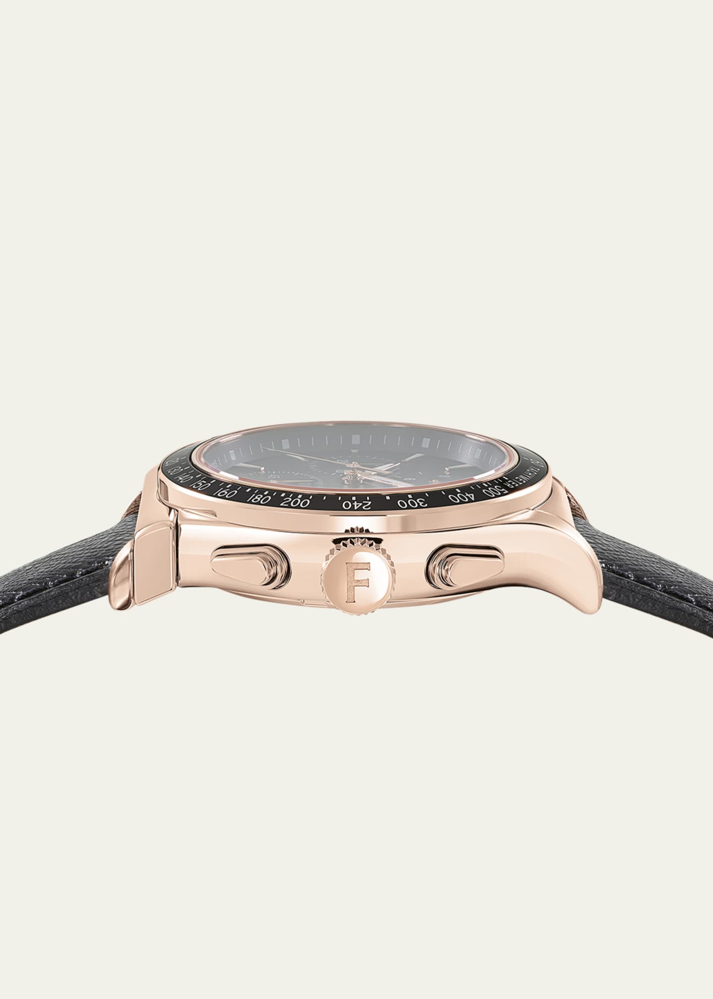 Ferragamo 38mm Ferragamo 1927 Chrono Watch with Leather Strap, Black Image 2 of 4