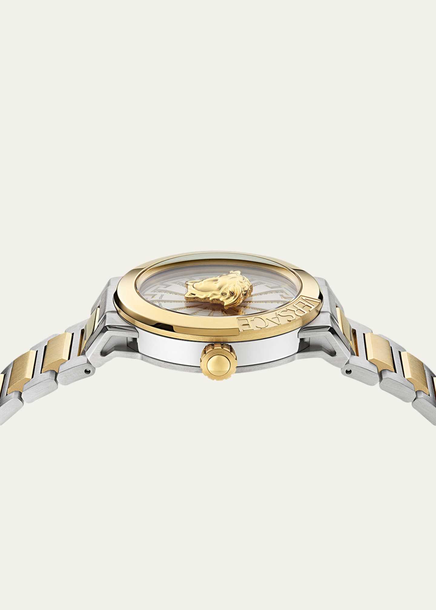 Versace 38mm Medusa Infinite Watch with Bracelet Strap, Two Tone Image 3 of 5