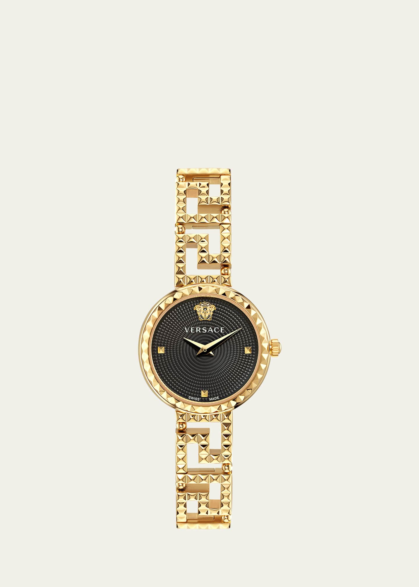 Versace 28mm Greca Goddess Watch with Bracelet Strap, Black Image 1 of 5