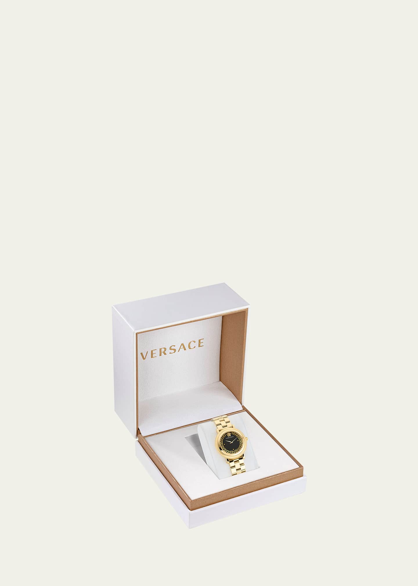 Versace 35mm Greca Flourish Watch with Bracelet Strap, Gold Plated Image 5 of 5