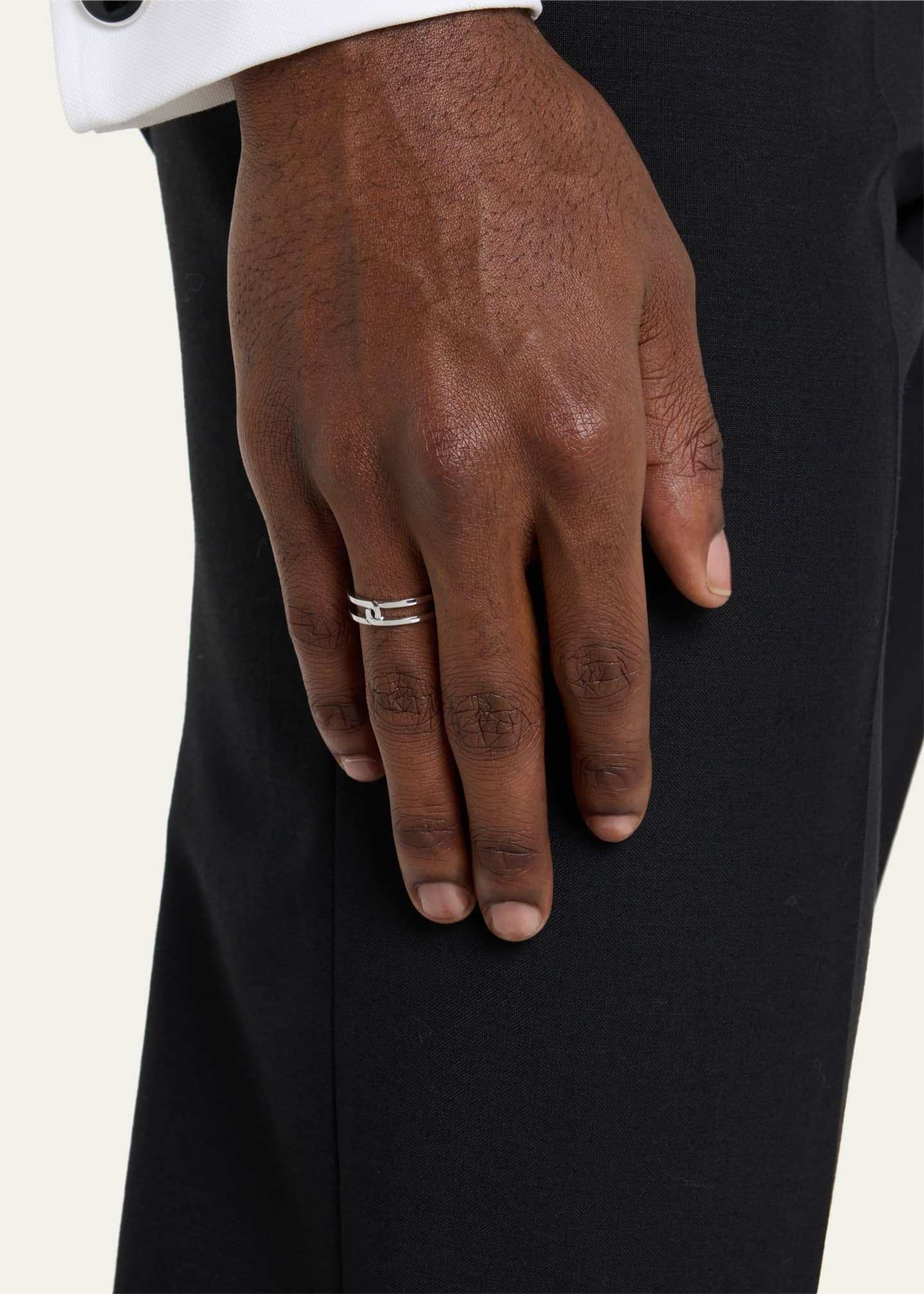 KINRADEN Men's Recycled Sterling Silver Breeze Ring Image 2 of 4