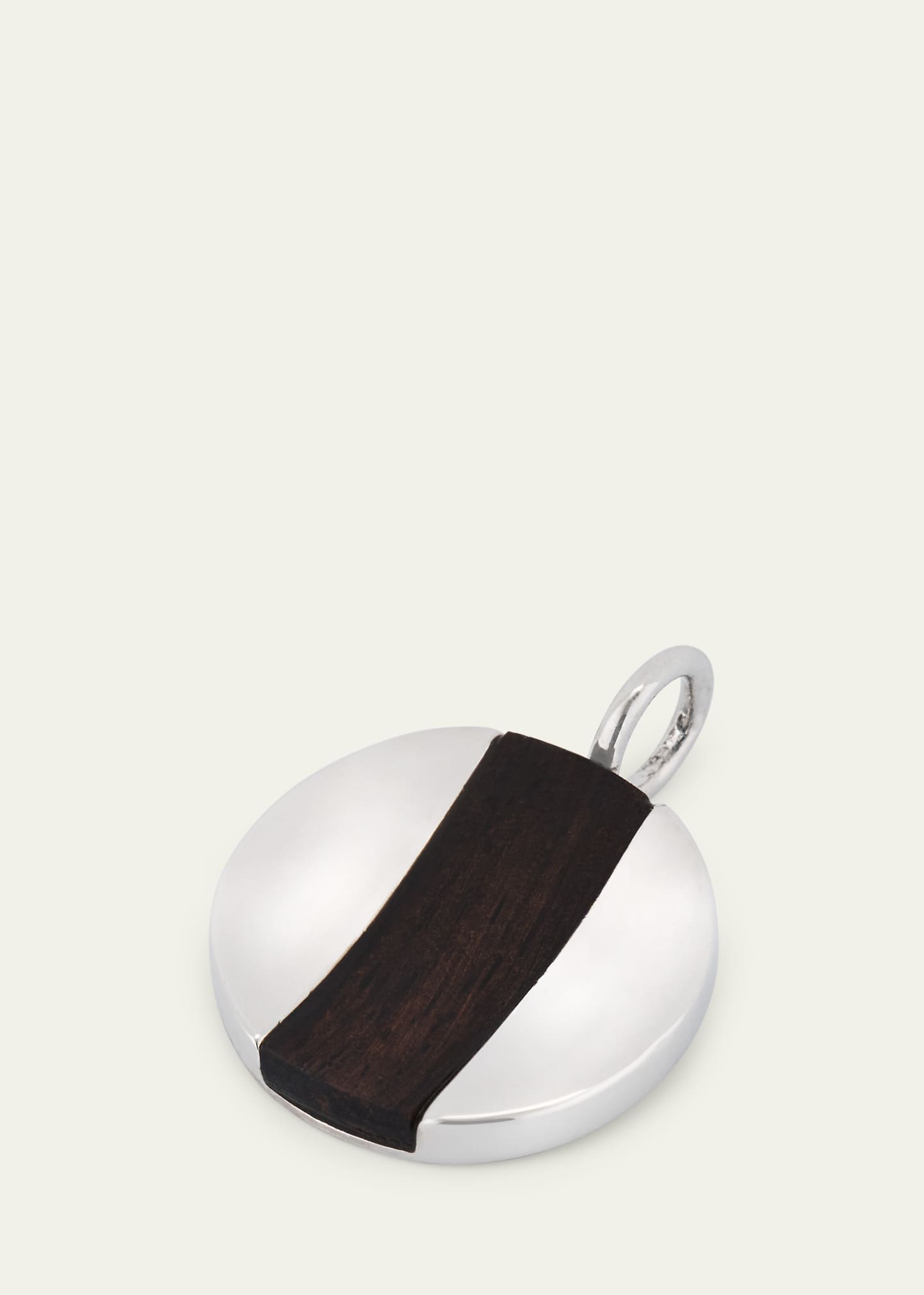 KINRADEN Men's Sterling Silver Mpingo Hardwood Oskar Pendant Image 2 of 3