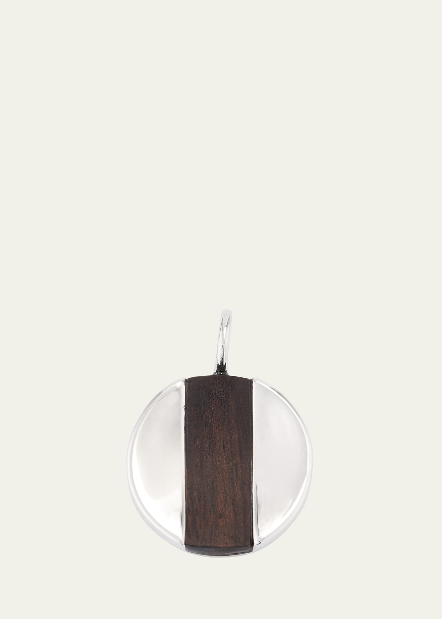 KINRADEN Men's Sterling Silver Mpingo Hardwood Oskar Pendant Image 1 of 3
