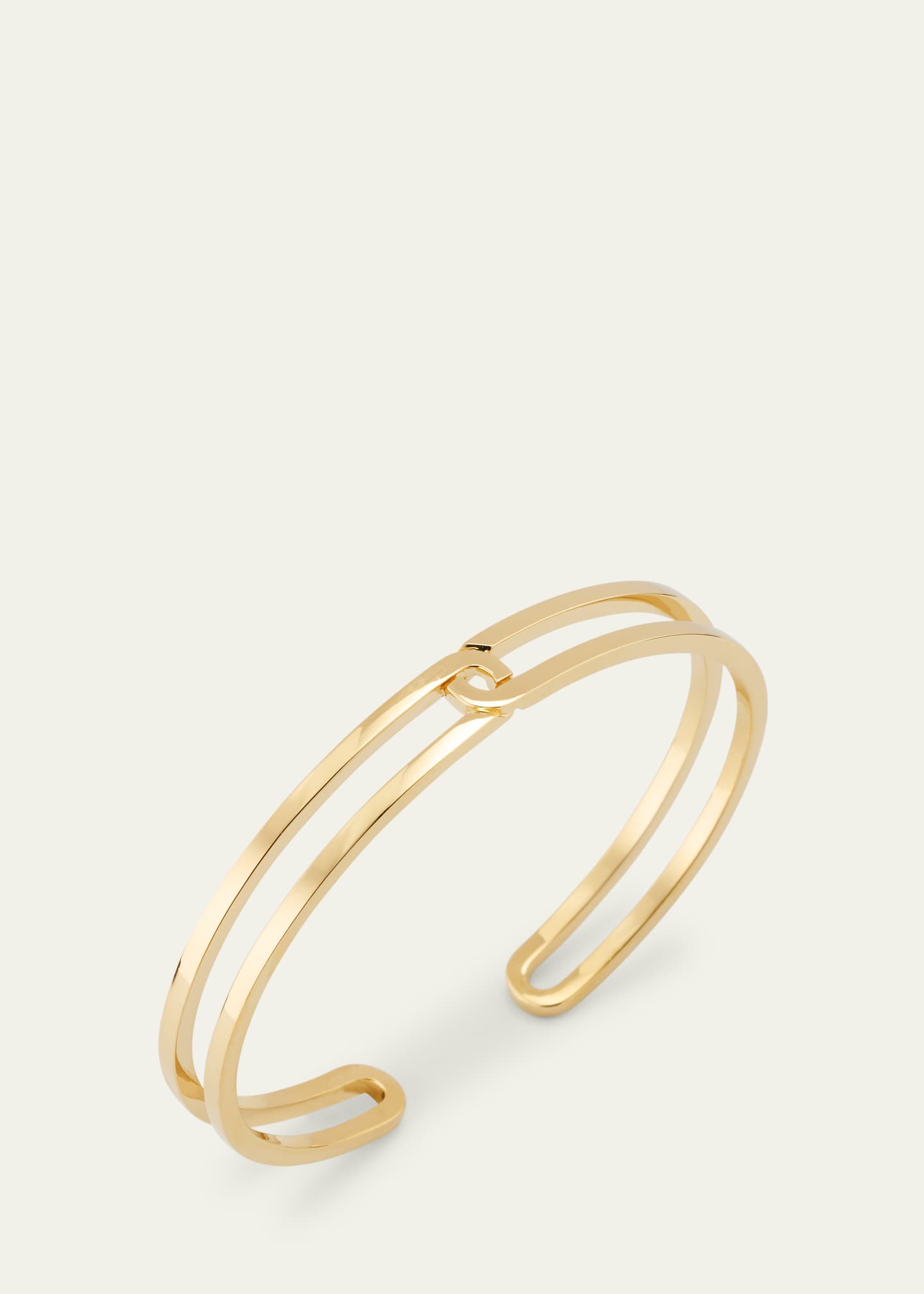 KINRADEN Men's Recycled 18K Yellow Gold Blast Cuff Bracelet Image 3 of 4