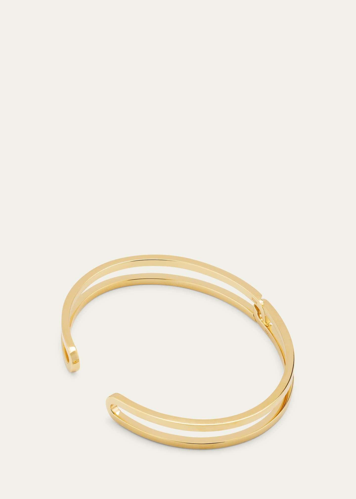 KINRADEN Men's Recycled 18K Yellow Gold Blast Cuff Bracelet Image 4 of 4