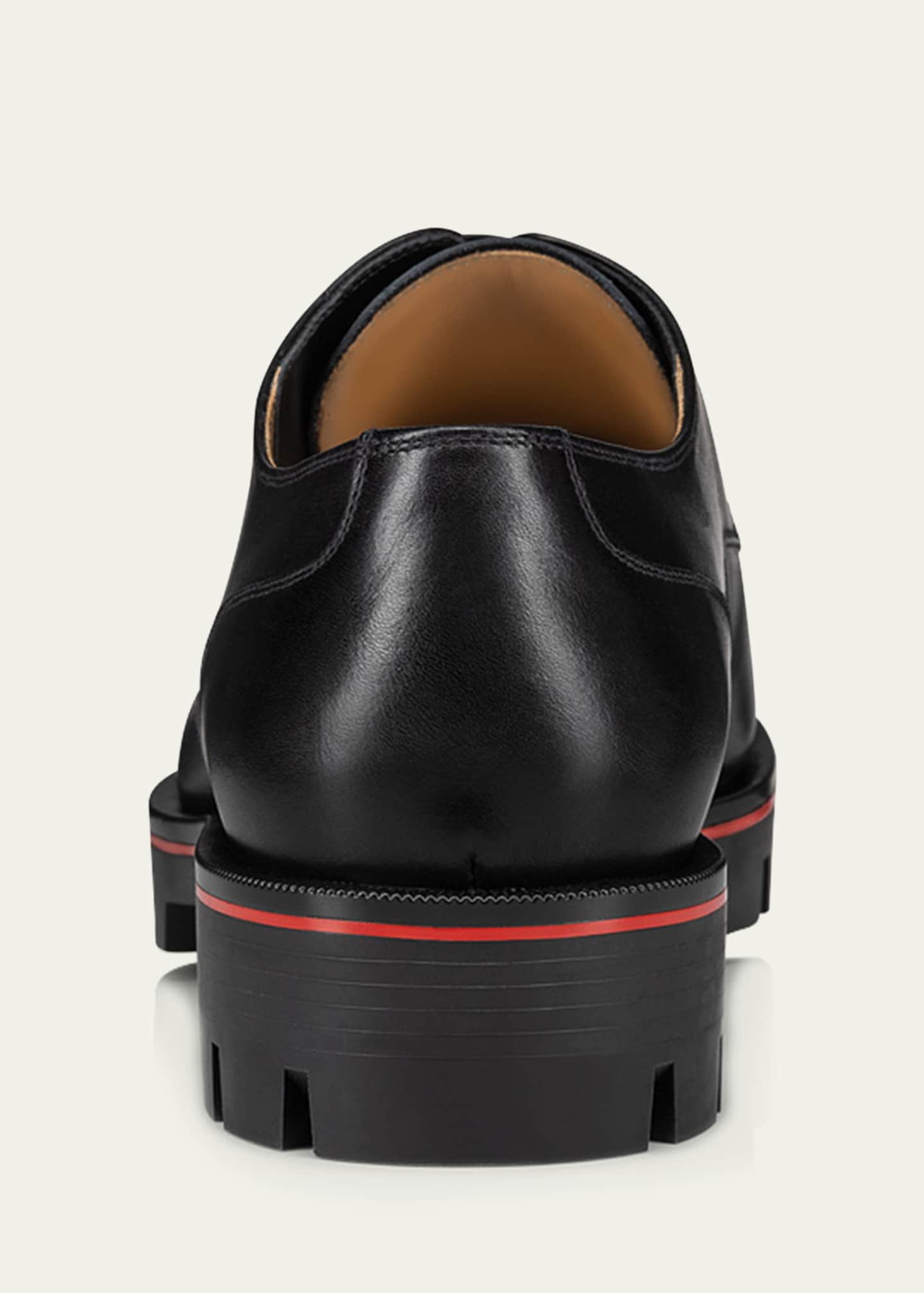 Christian Louboutin Men's Davisol Leather Derby Shoes Image 4 of 5