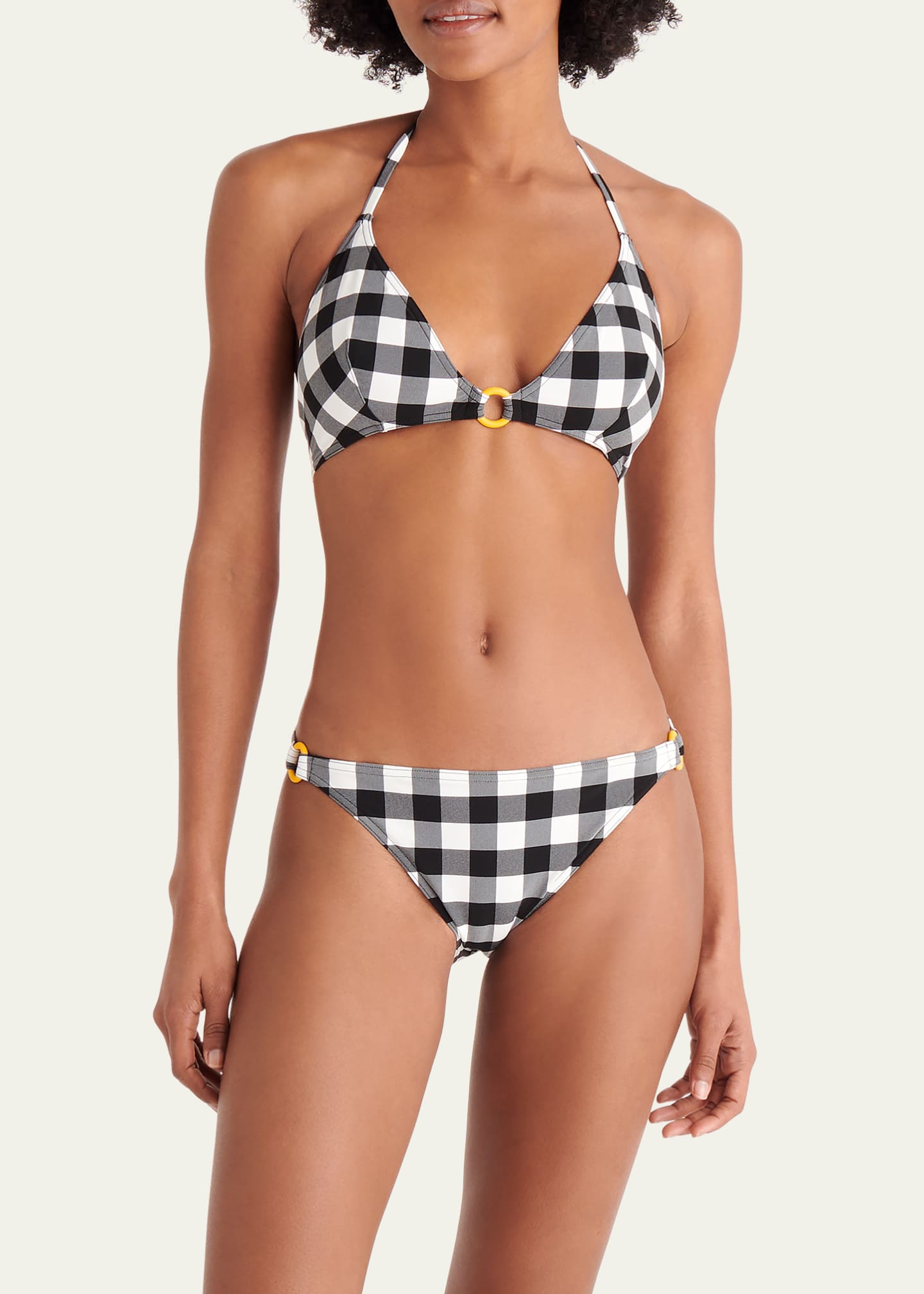 Eres Culture Gingham Triangle Bikini Top Image 2 of 4