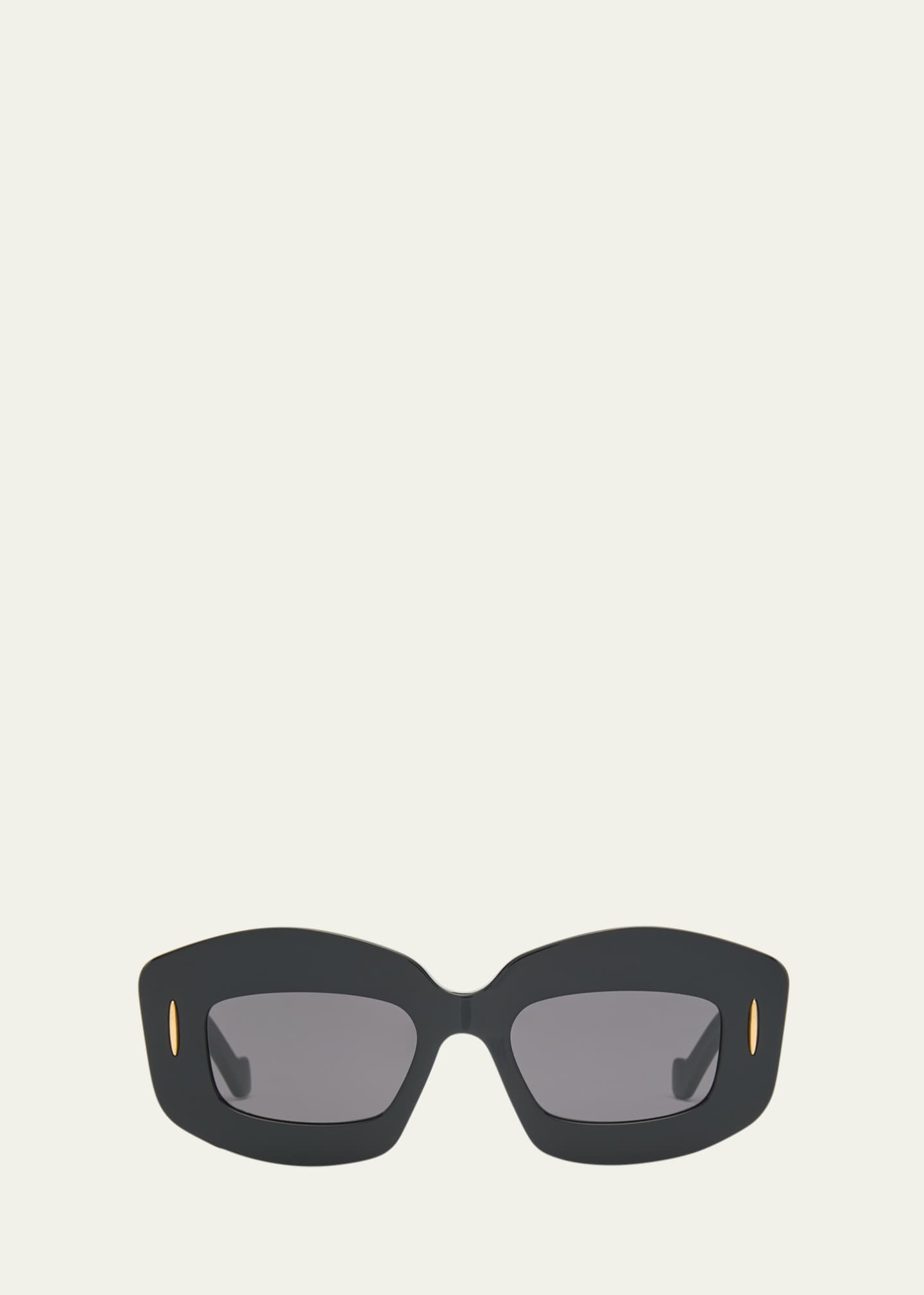 Loewe Men's Anagram Acetate-Nylon Rectangle Sunglasses - Bergdorf