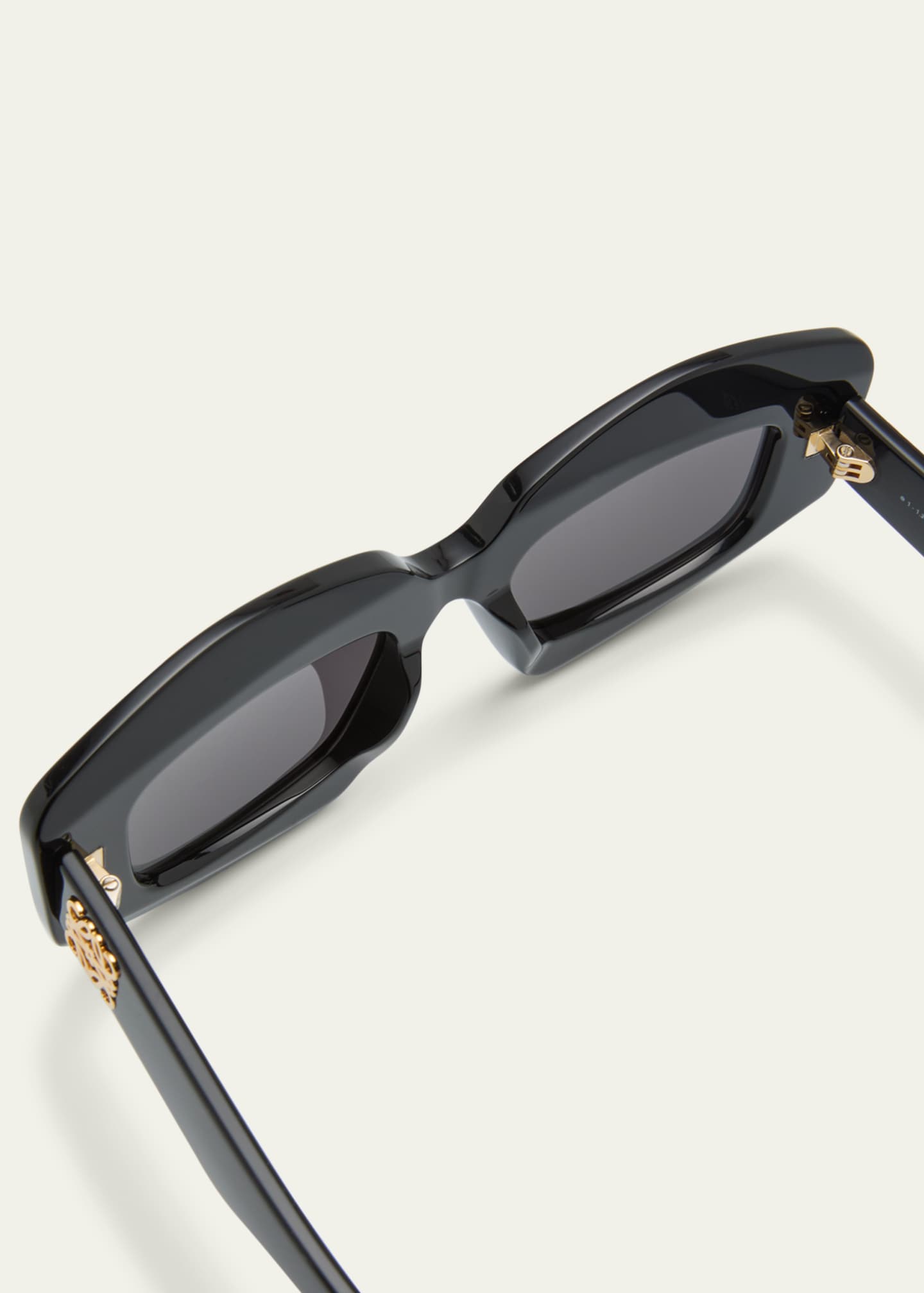 Loewe Men's Anagram Acetate-Nylon Rectangle Sunglasses - Bergdorf