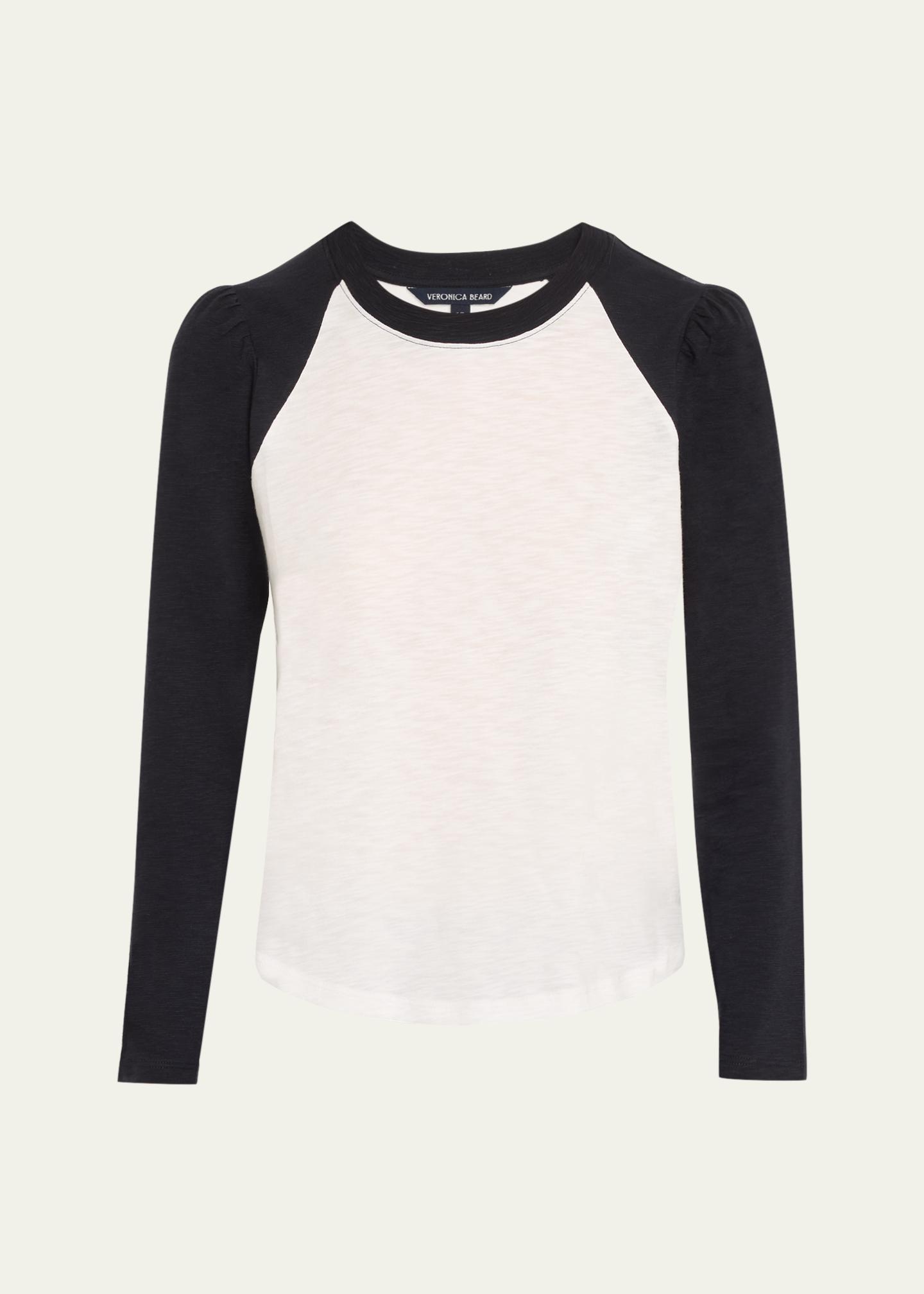 Veronica Beard Mason Long-Sleeve Baseball Tee - Bergdorf Goodman