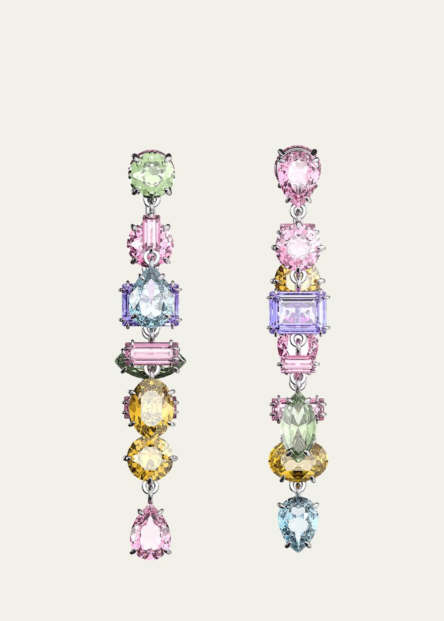 Gema ネックレス, ミックスカット, マルチカラー, ロジウム・プレーティング | Swarovski