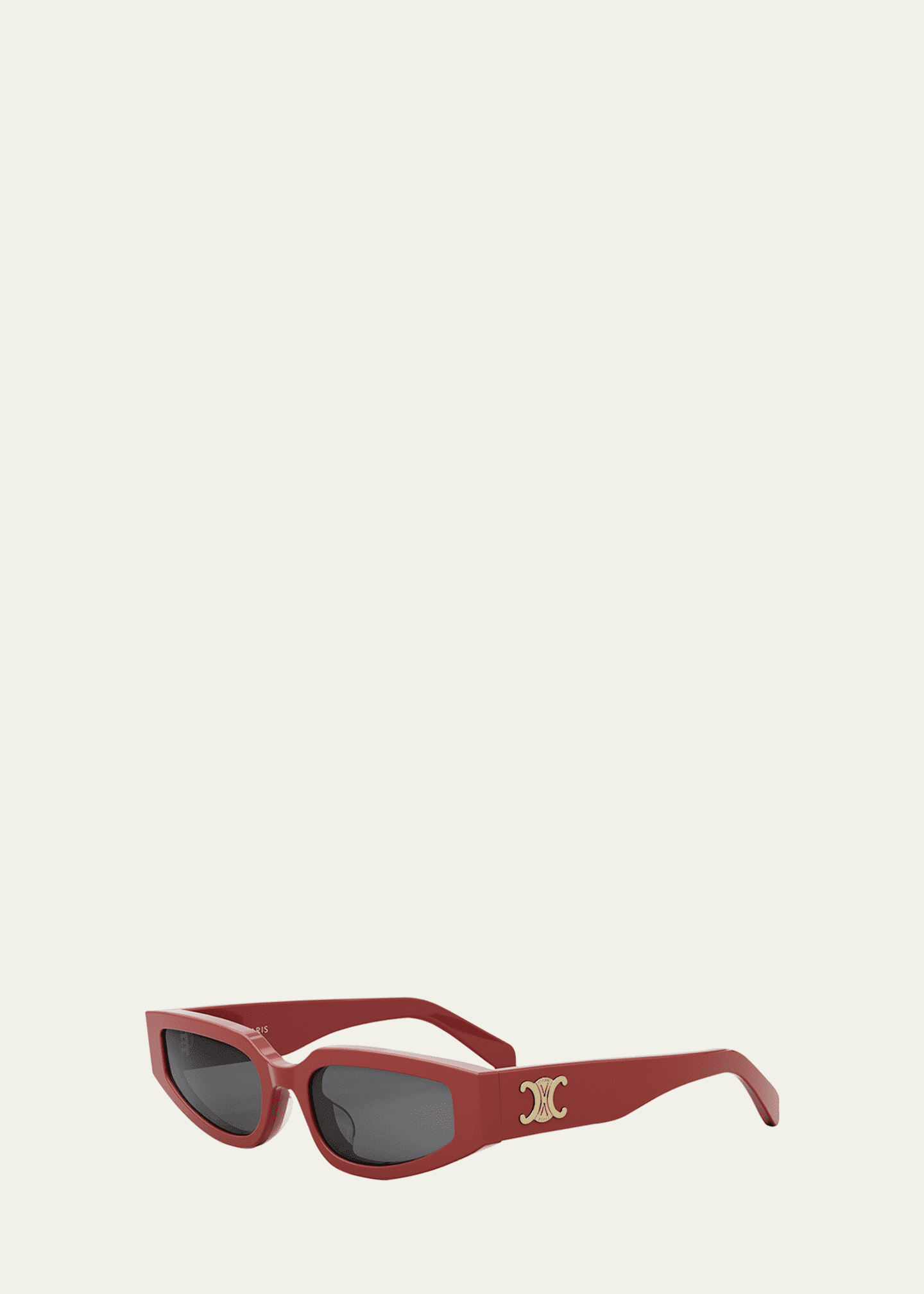 Celine Triomphe Sleek Red Acetate Cat Eye Sunglasses Bergdorf