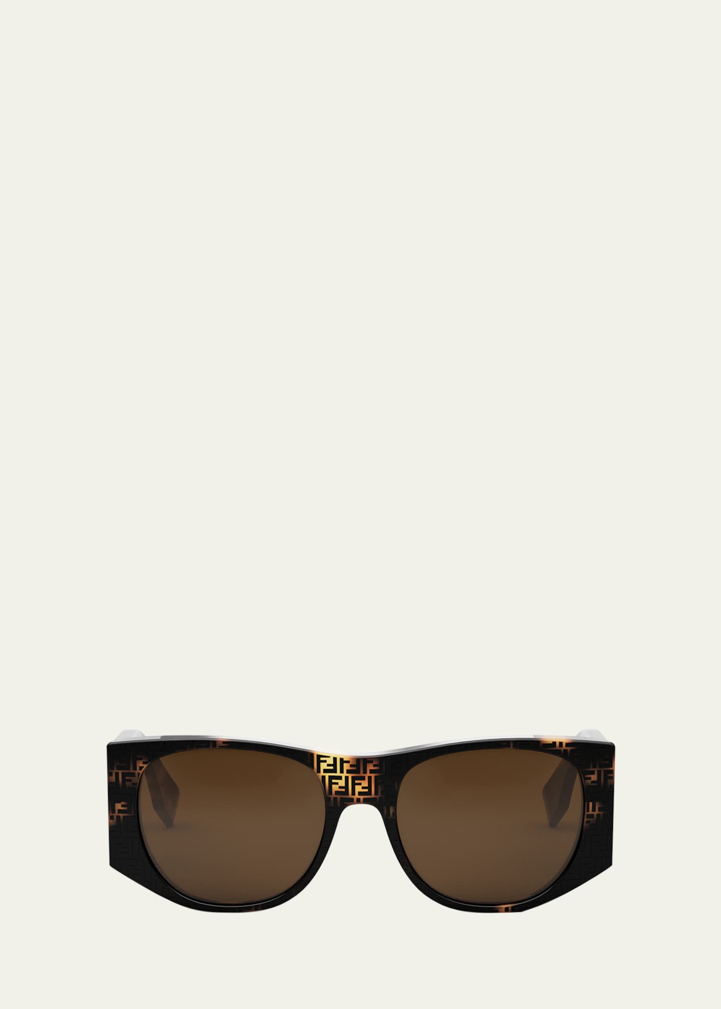 Fendi Baguette Logo Acetate Oval Sunglasses Image 1 of 3
