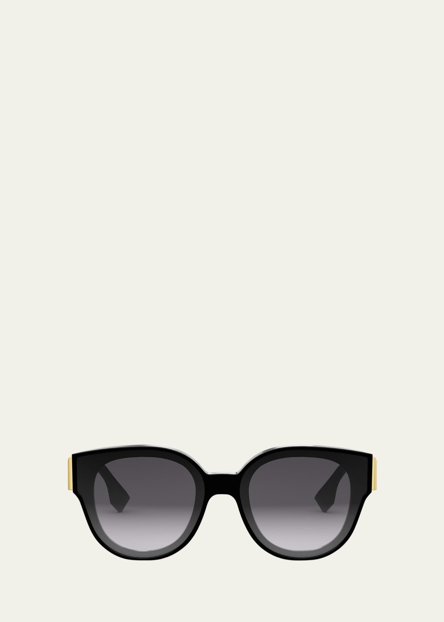 Fendi Around Round Sunglasses In Black