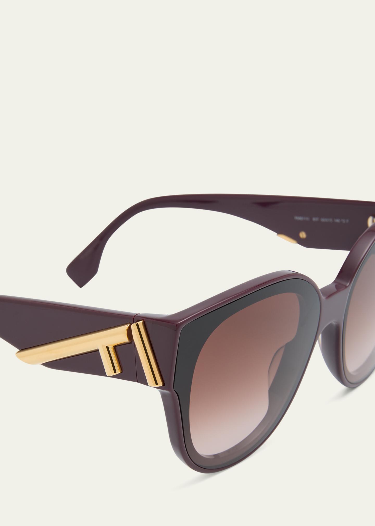 Fendi round F monogram lens sunglasses Fendi sunglasses order round - Official Online Store main image 3