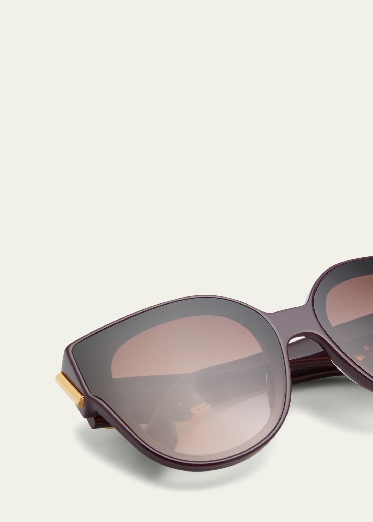 Fendi F-Monogram Acetate Round Sunglasses - Bergdorf Goodman